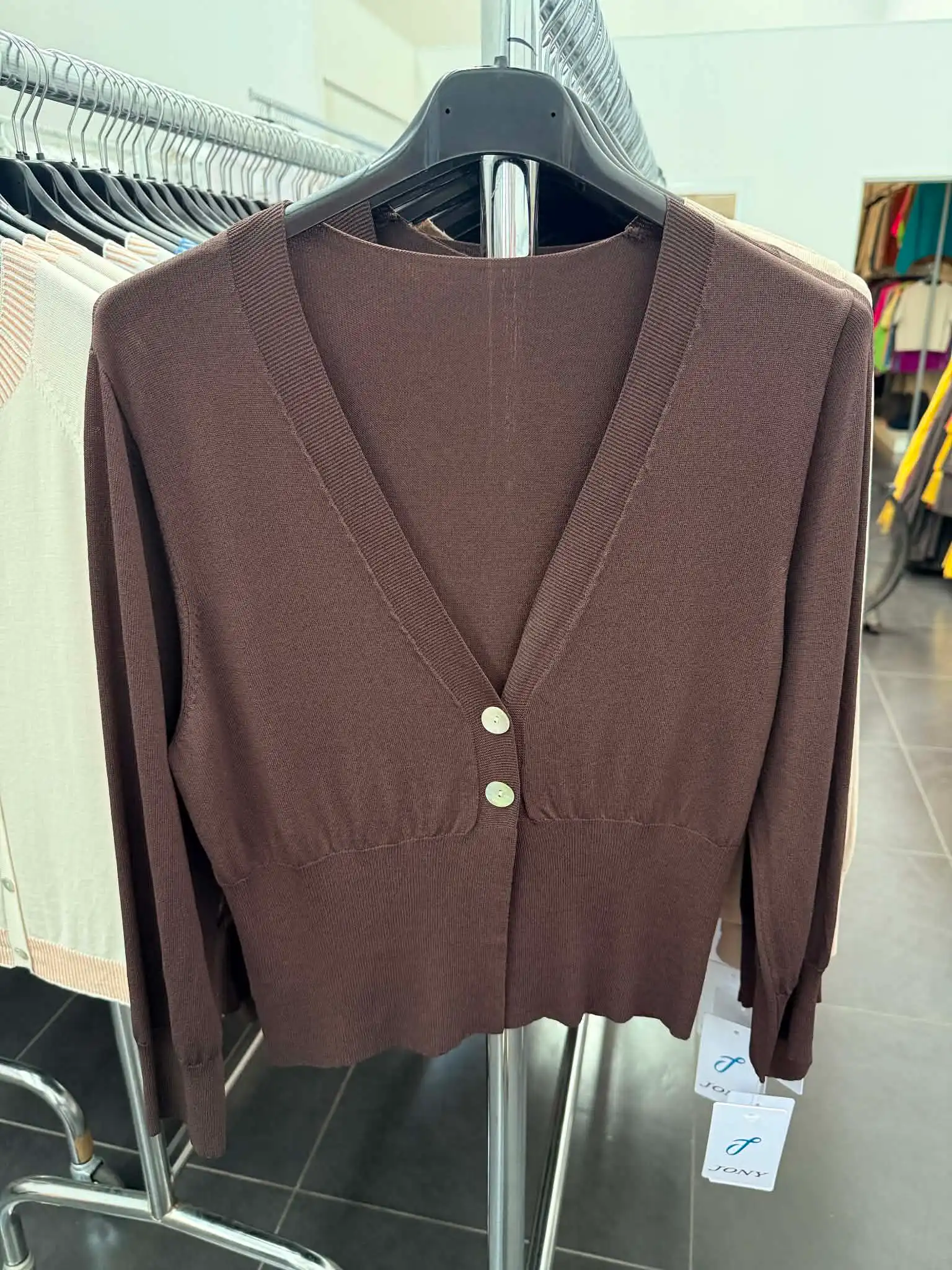 V-Neck Button Cardigan