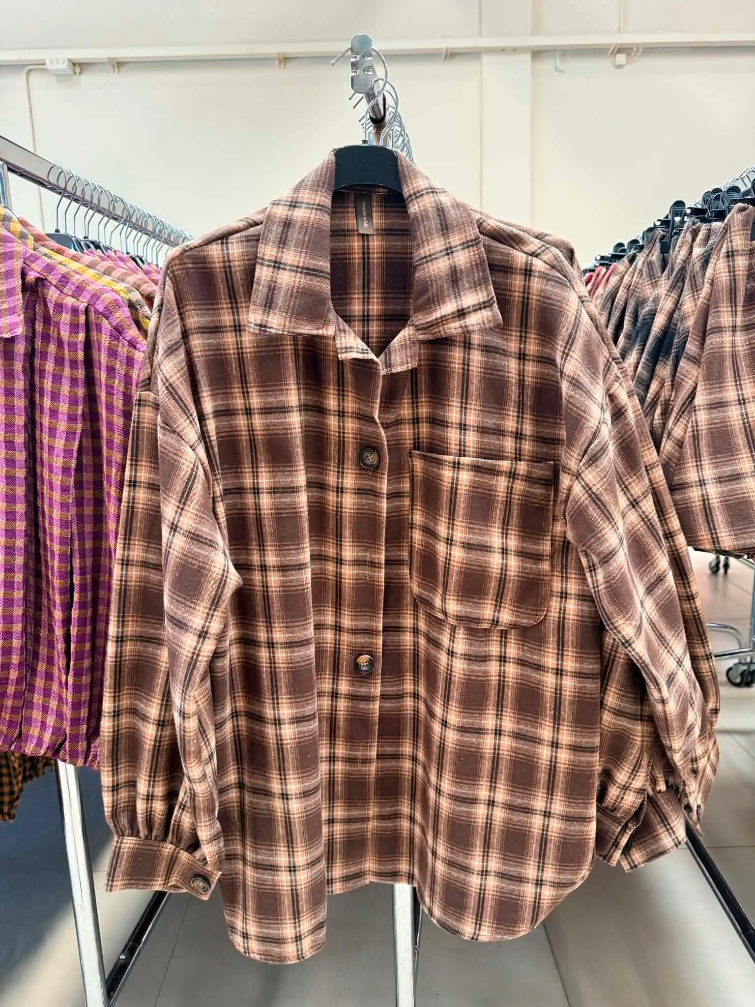 Checked Oversized Shirt