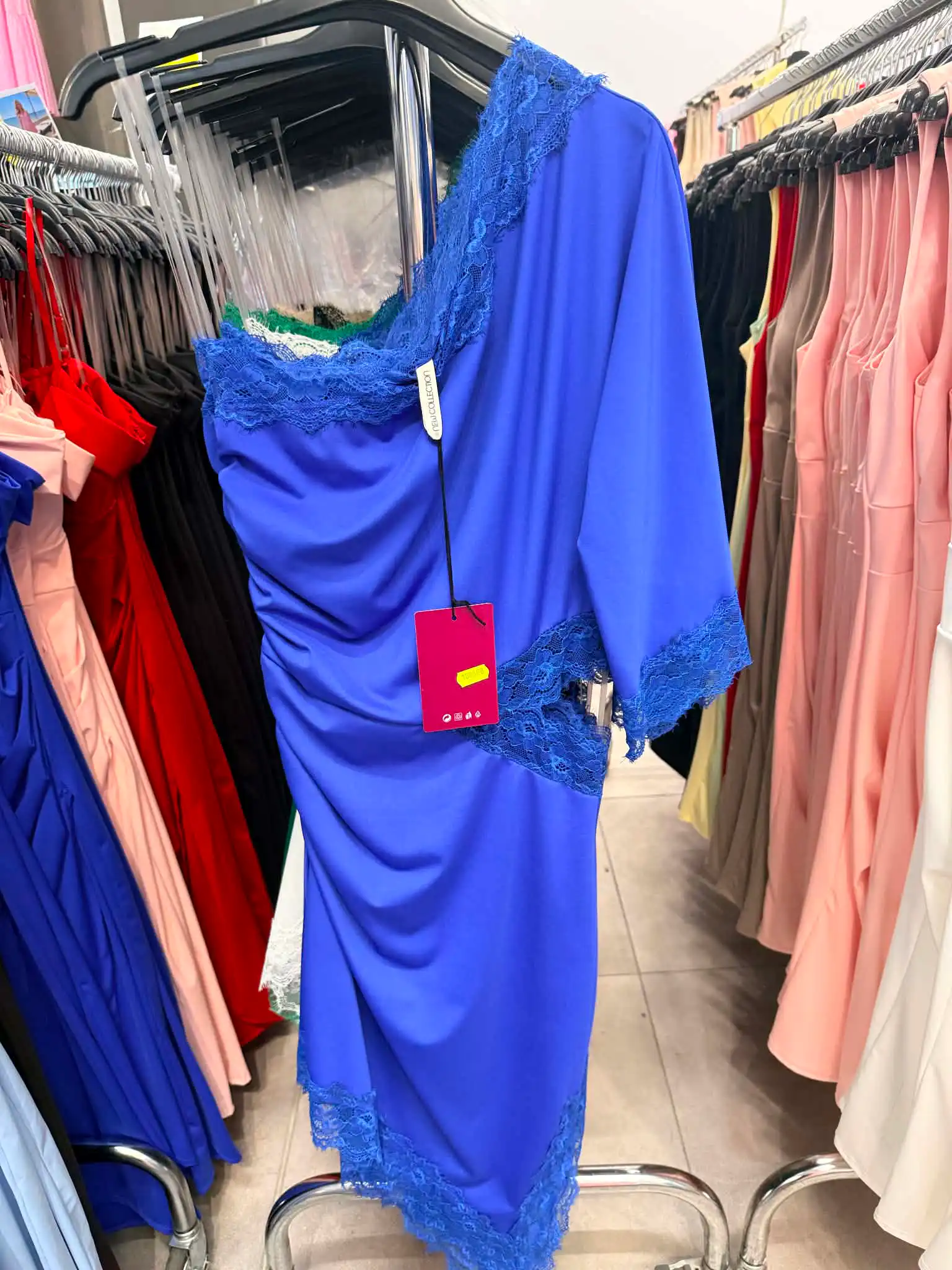 Midi Asymmetric One‑Sleeve Dress