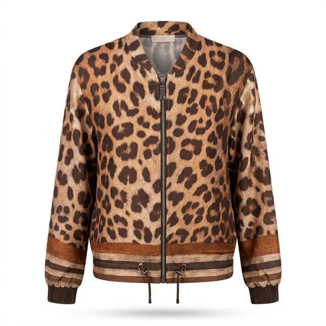Bomber Jacket with Stand Collar