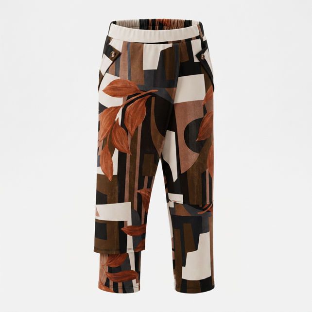 7/8 Elastic-Waist Trousers