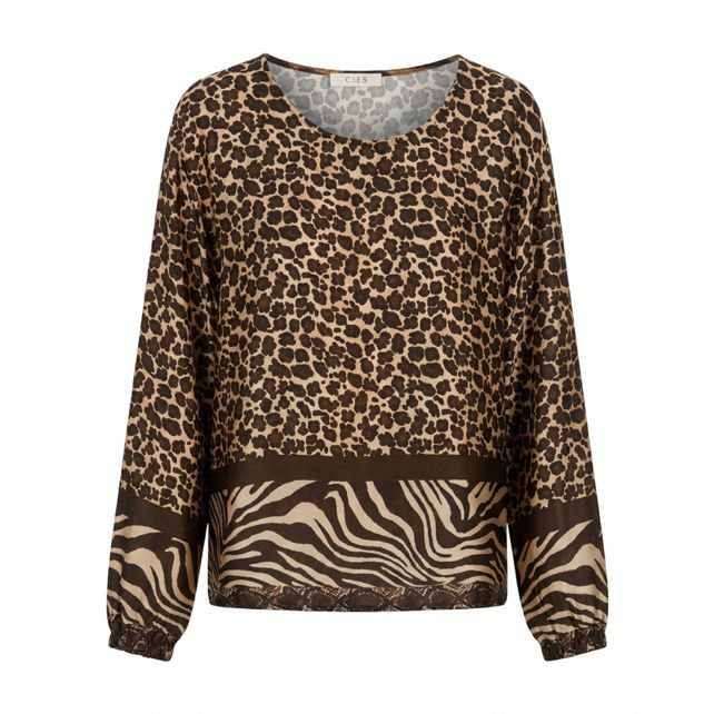 Animal-Print Blouse