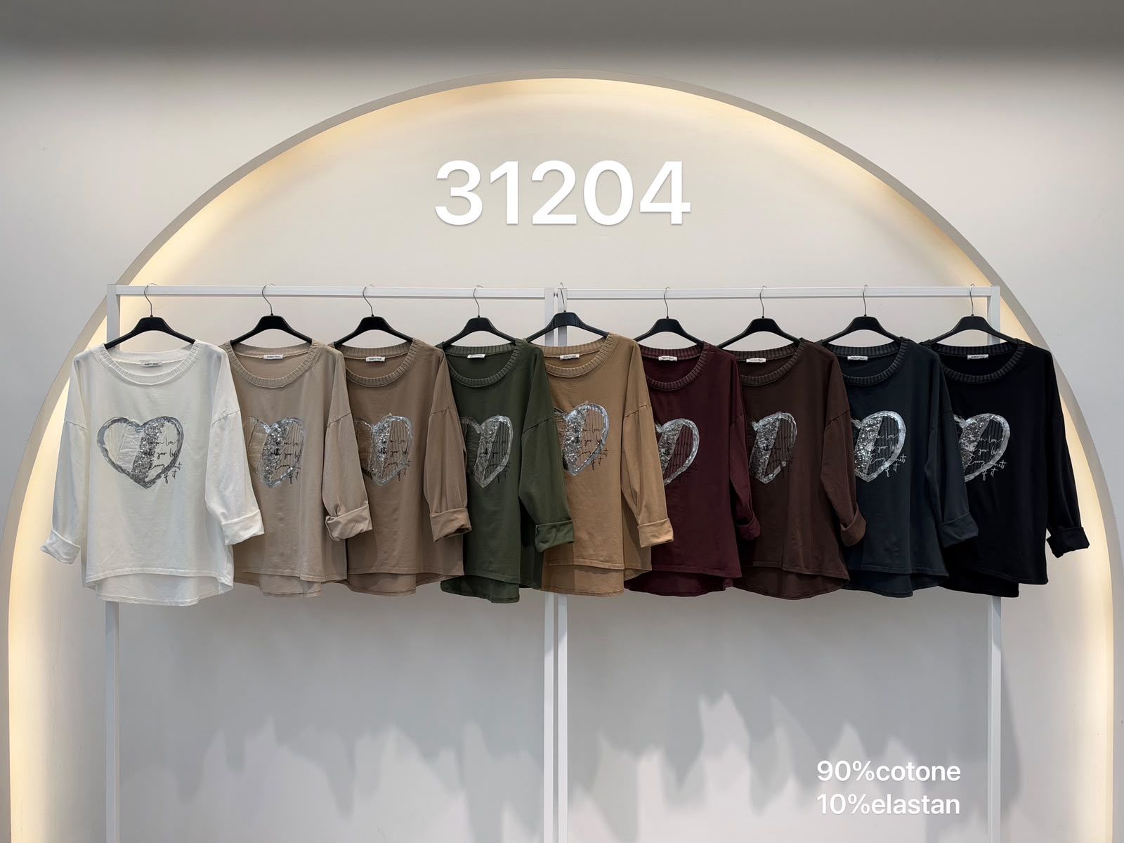 Loose Blouse with 3/4 Sleeves