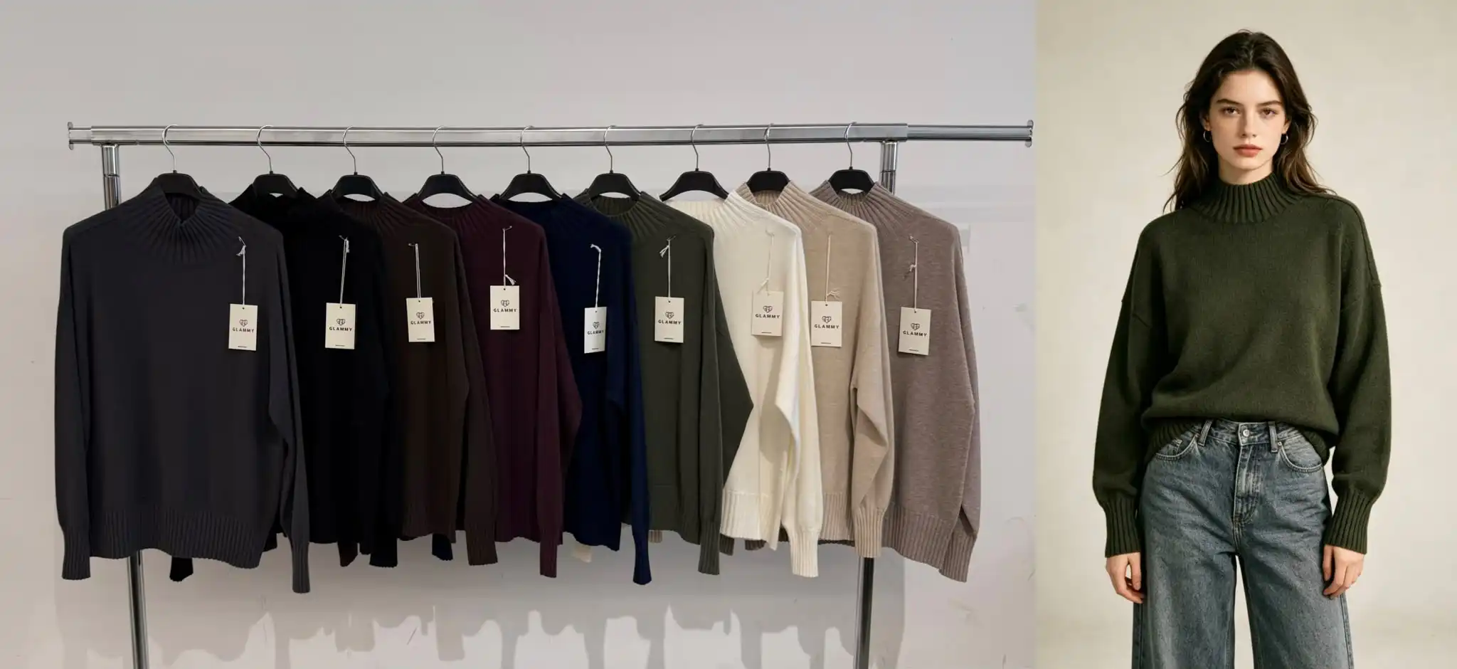 Loose Straight Turtleneck