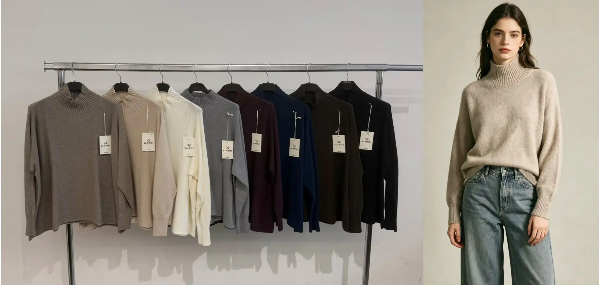 Loose Sweater with Turtleneck