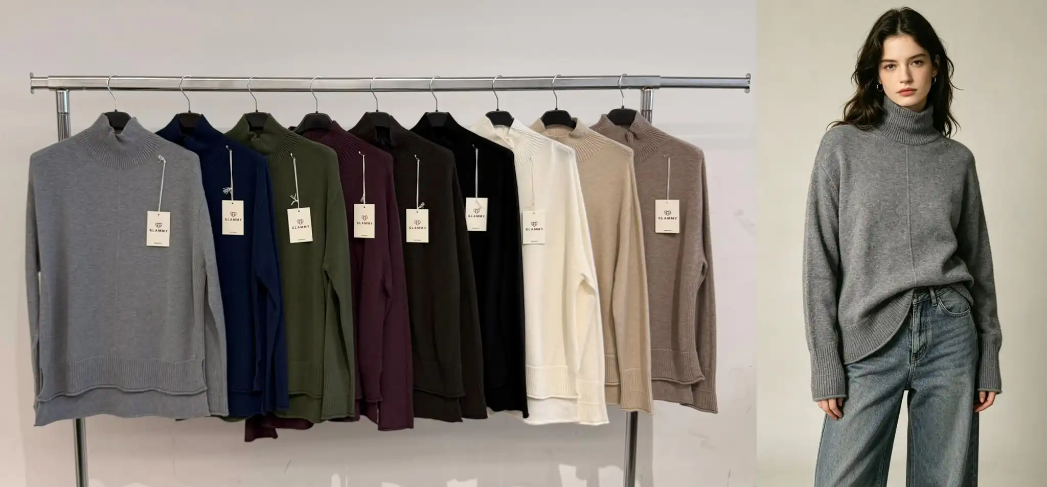 Loose Straight Turtleneck