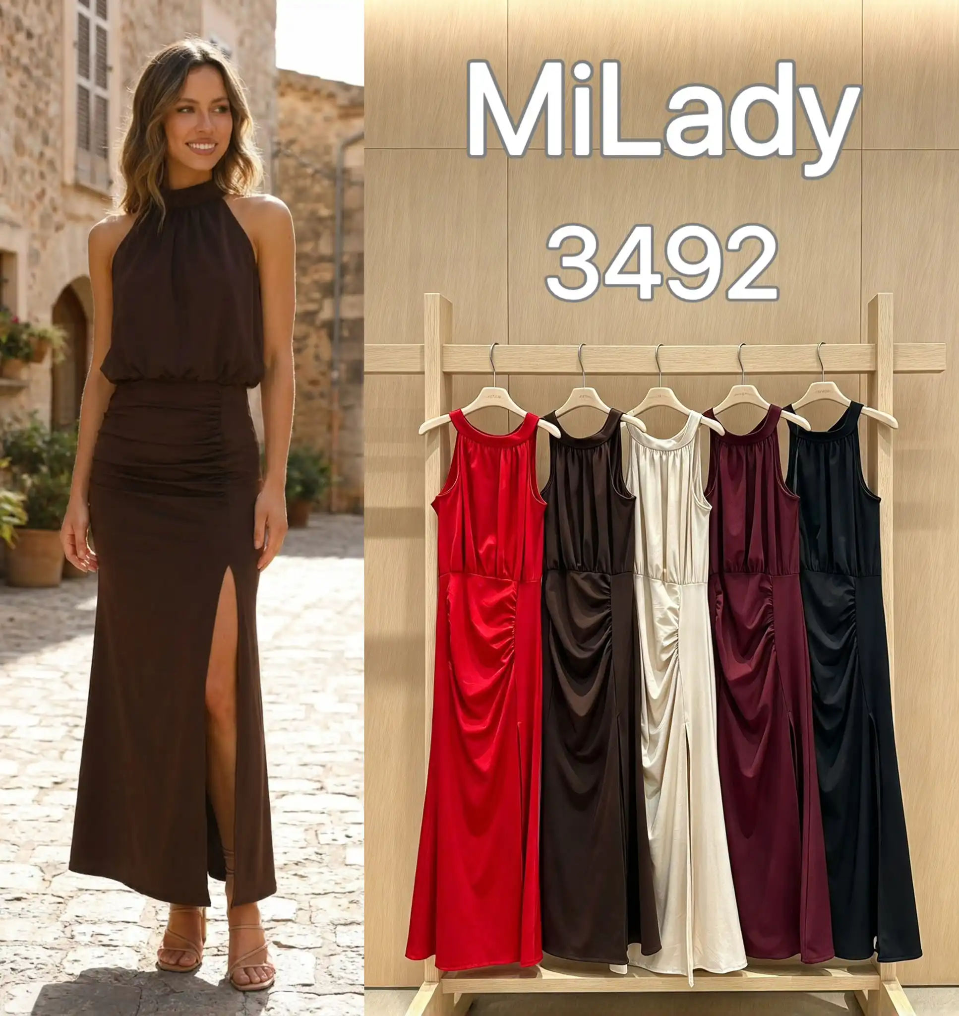 Maxi Halter Dress Fitted