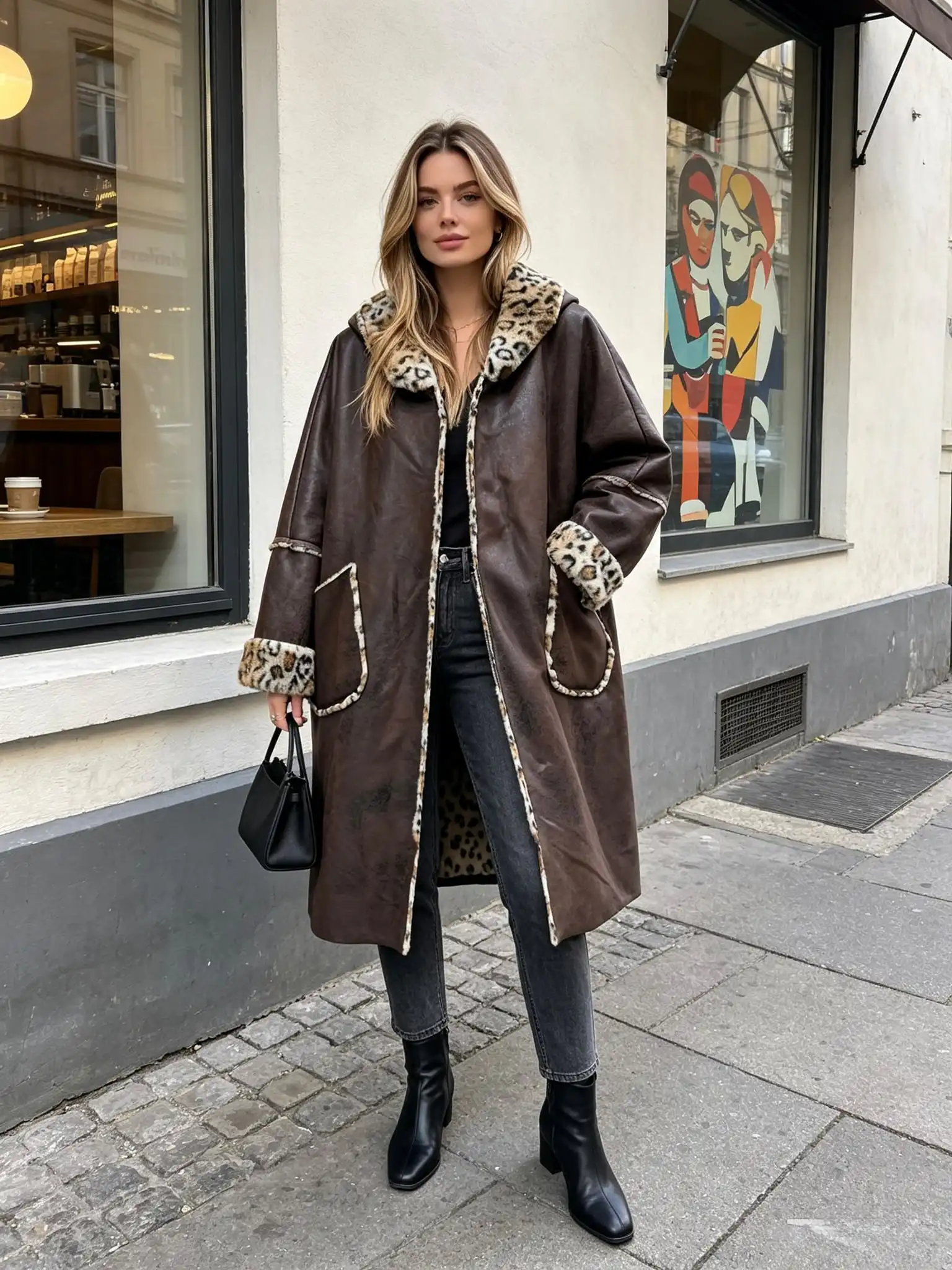 Oversized Jacket with Collar