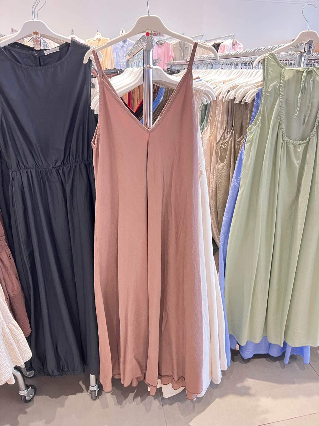 A-line Midi Dress with V-neck