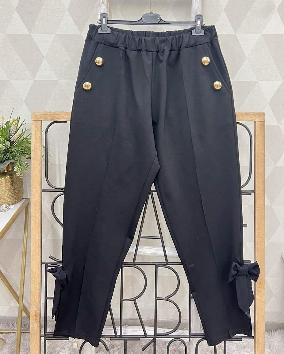 Cigarette Trousers with Bows