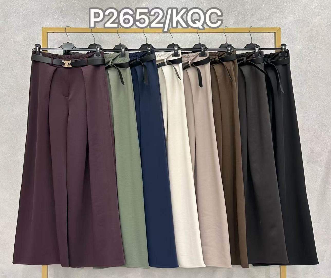 Wide-Leg Trousers with Belt