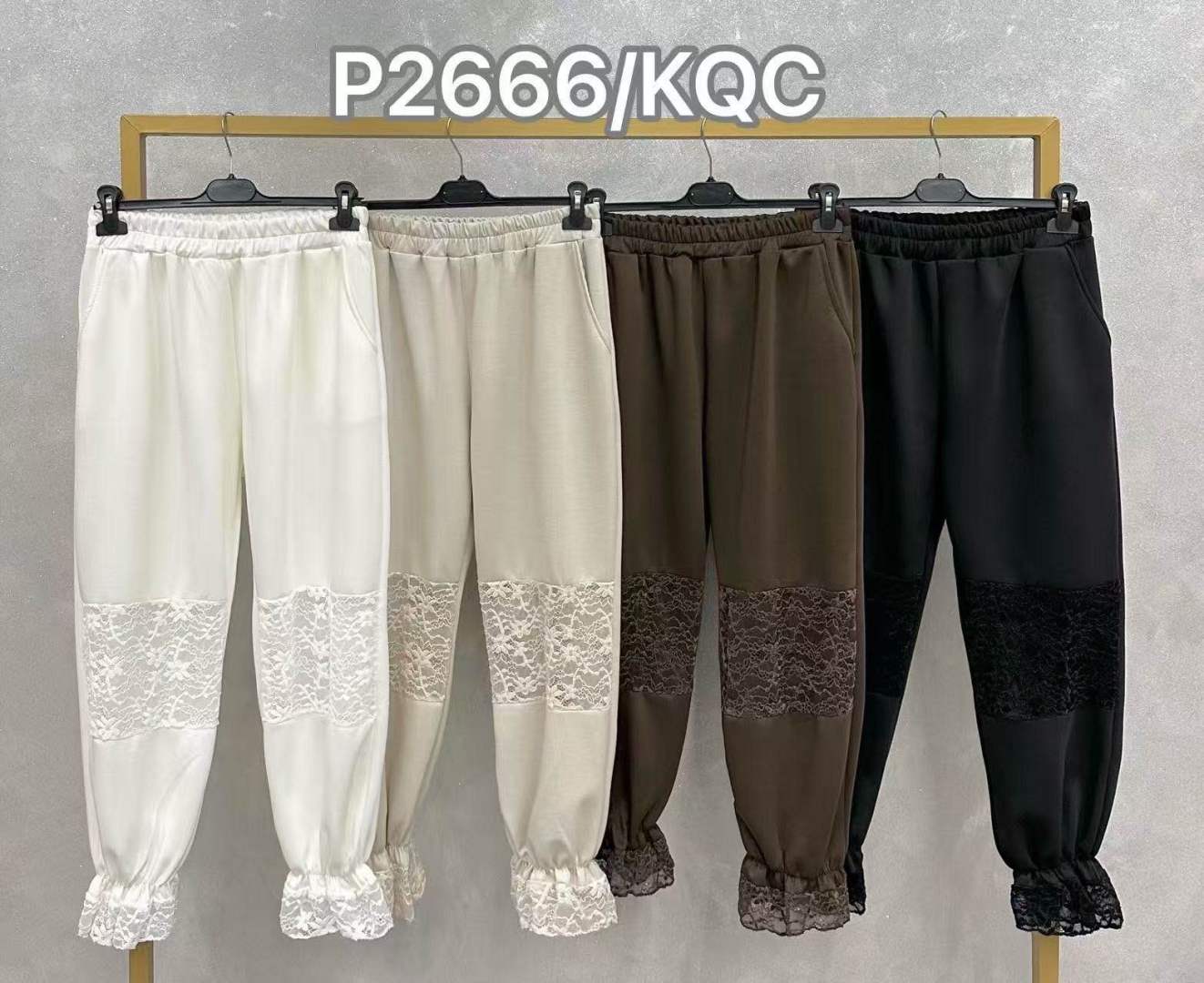 Relaxed Lace-Trim Trousers