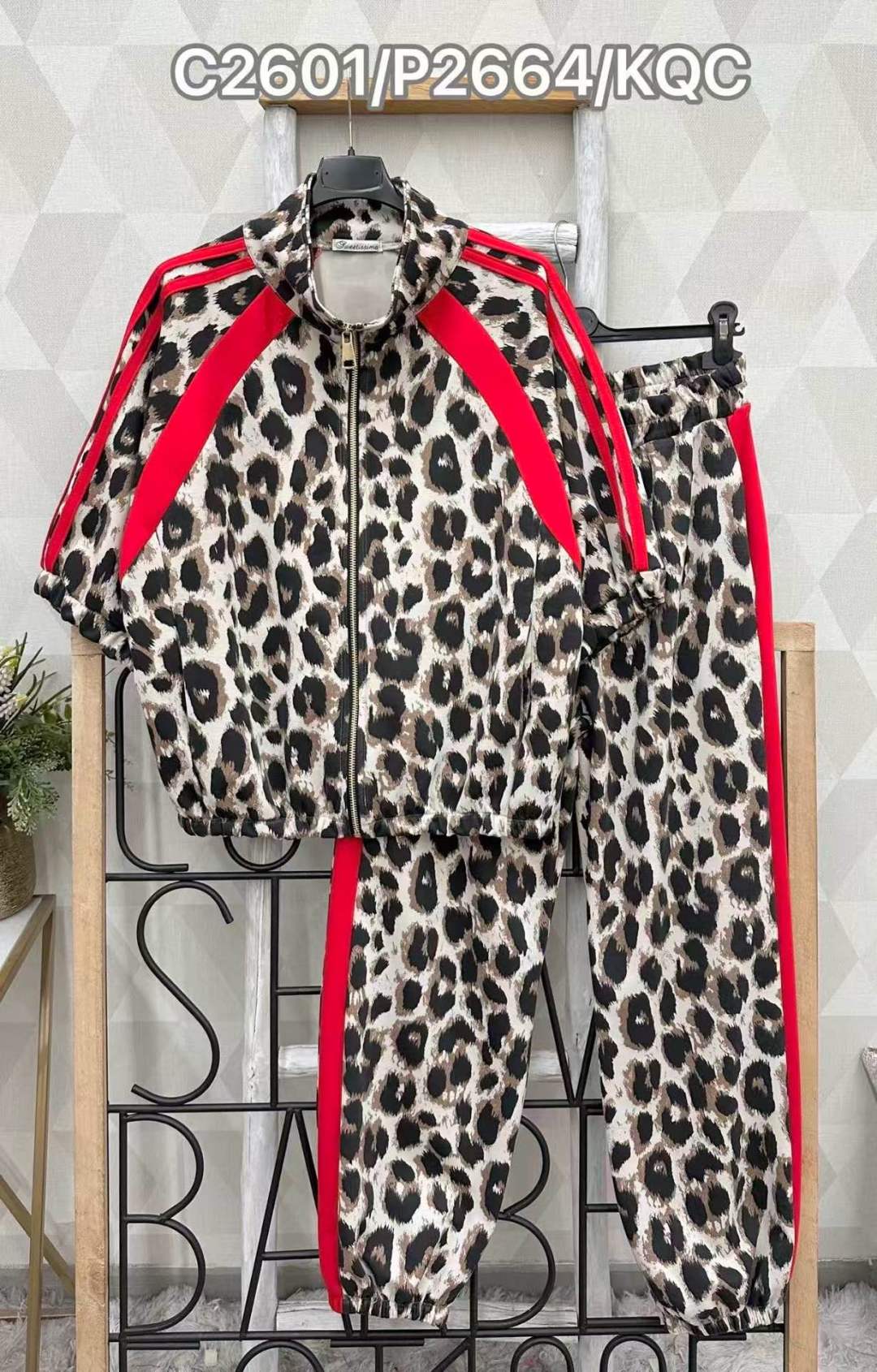Zip-Up Jogger Tracksuit with Stand Collar