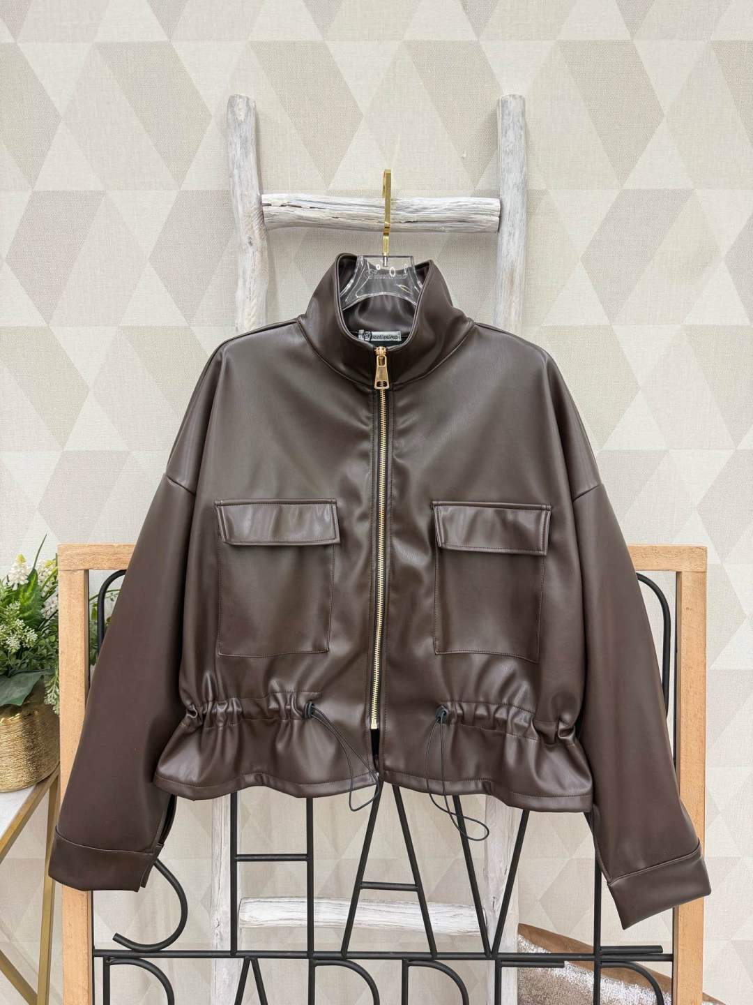 Oversized Stand-Collar Jacket
