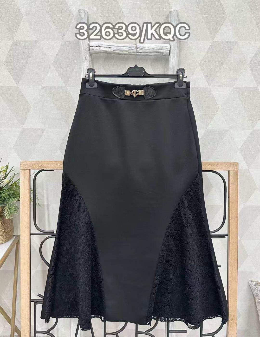 Midi Mermaid Skirt with Buckle