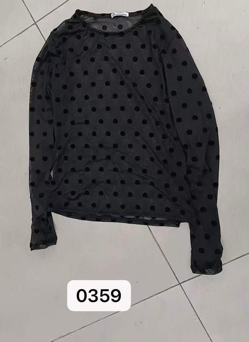 Sheer Polka-Dot Top