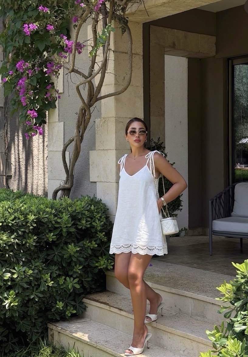 A-line Mini Dress with V-neck