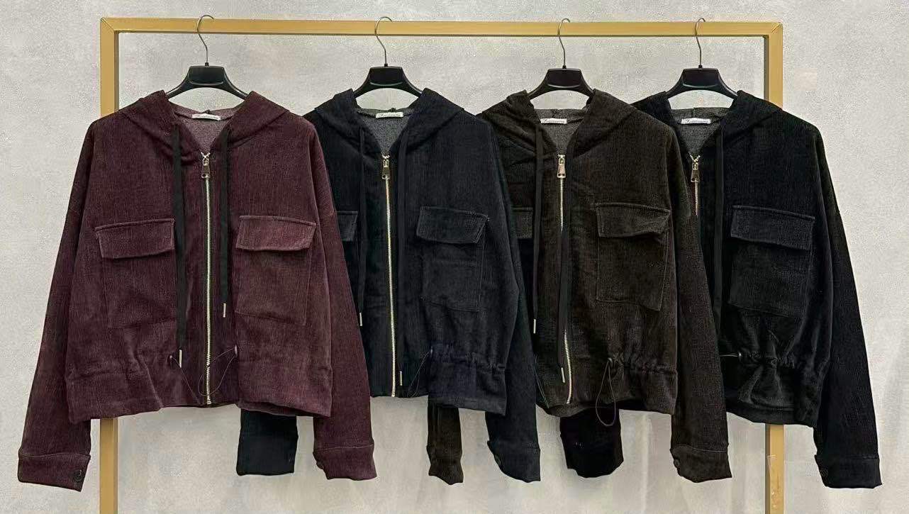 Corduroy Hooded Jacket