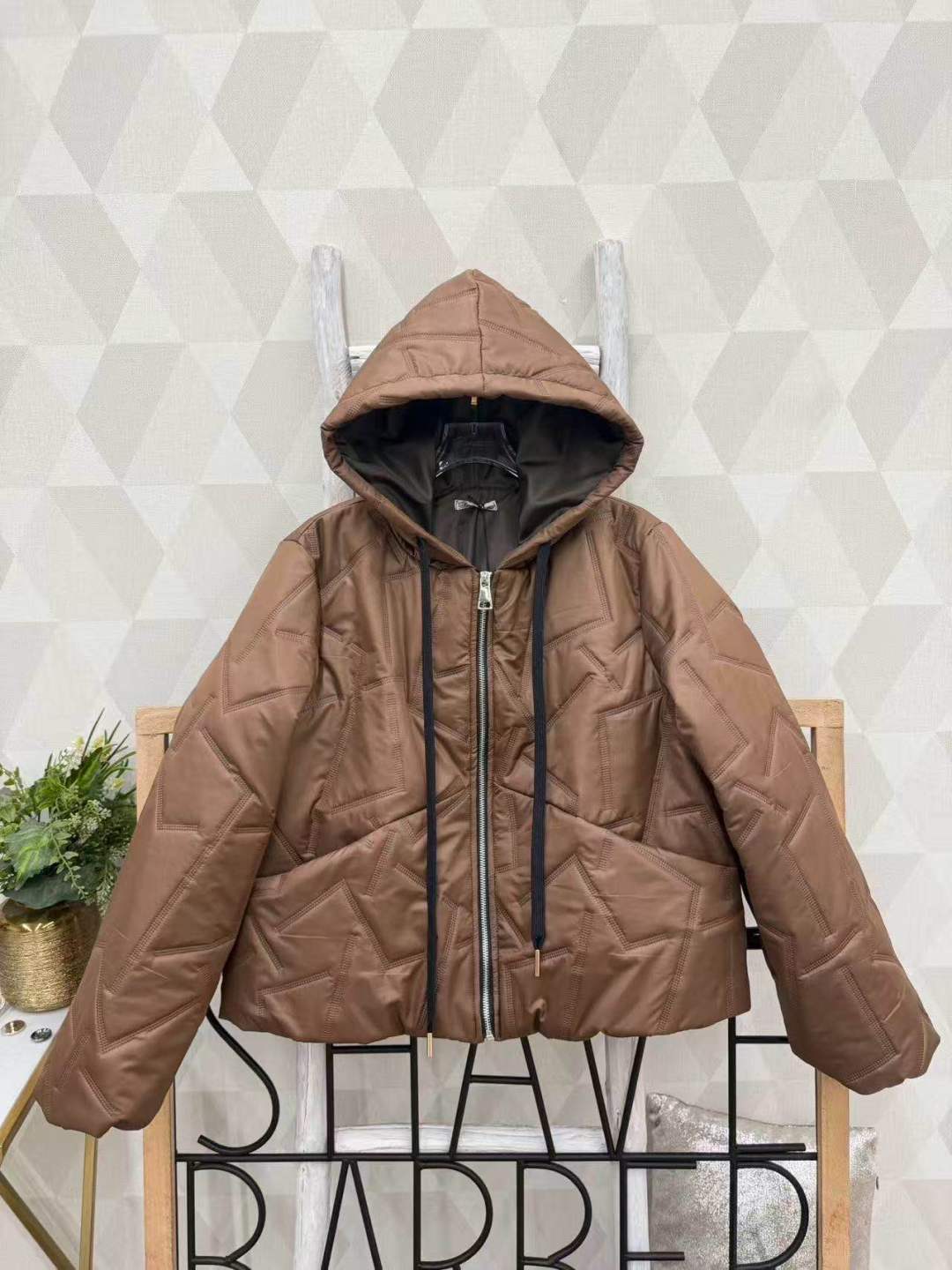 Hooded Vegan Leather Jacket