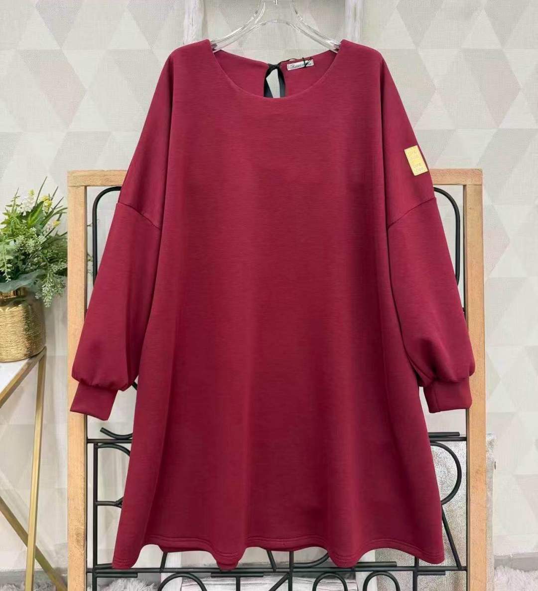 A-line Mini Dress with Puff Sleeves