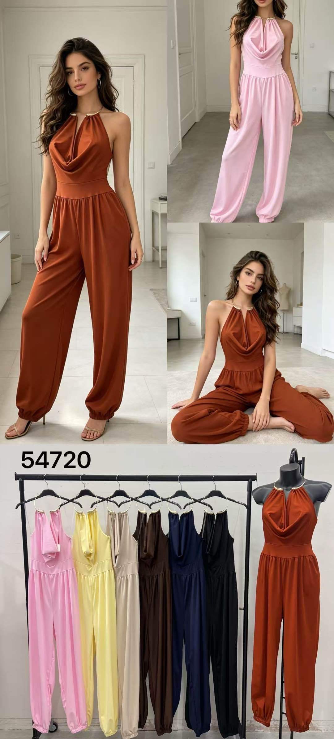 Satin Halter Jumpsuit