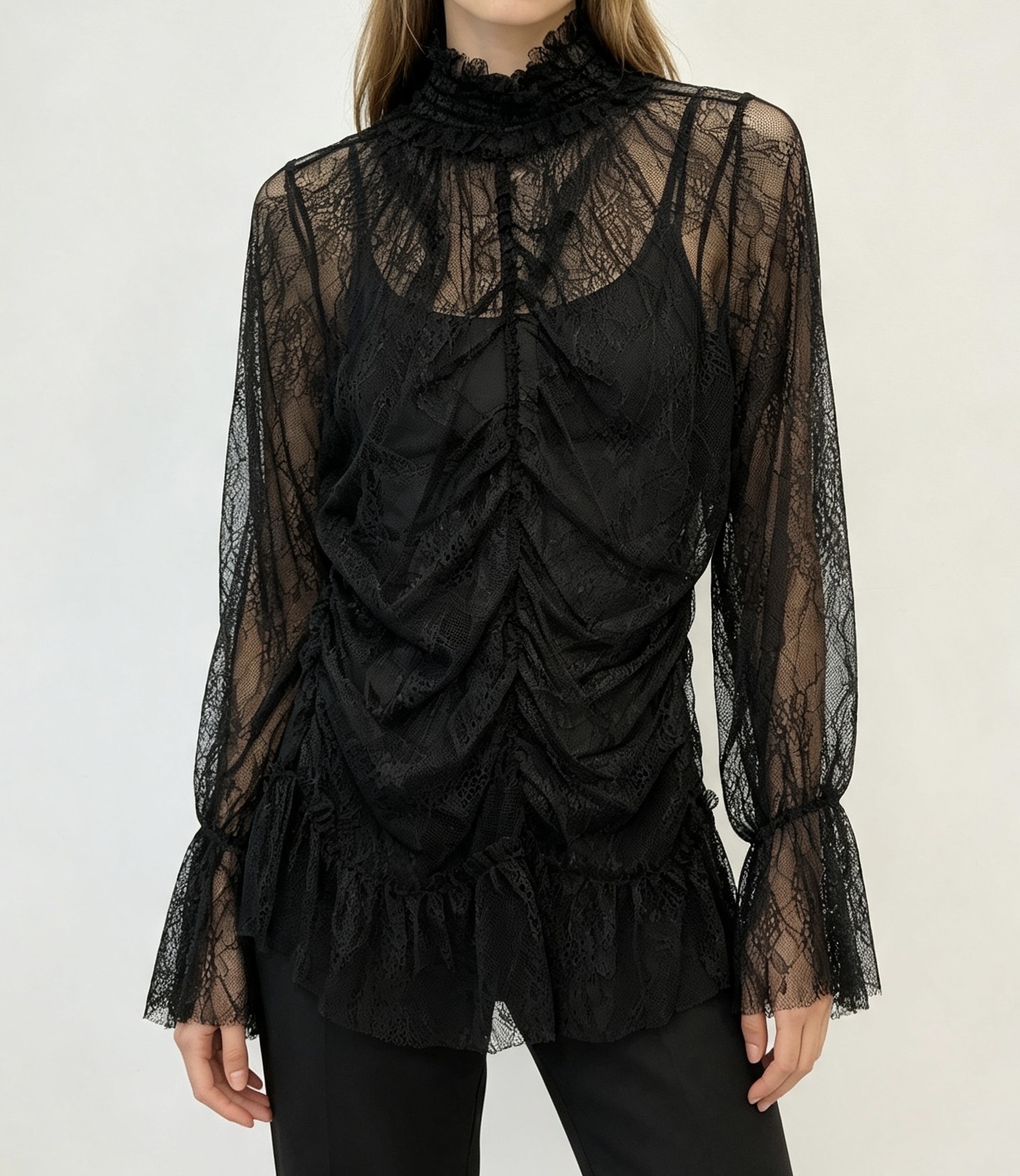 Lace Top with Flounce