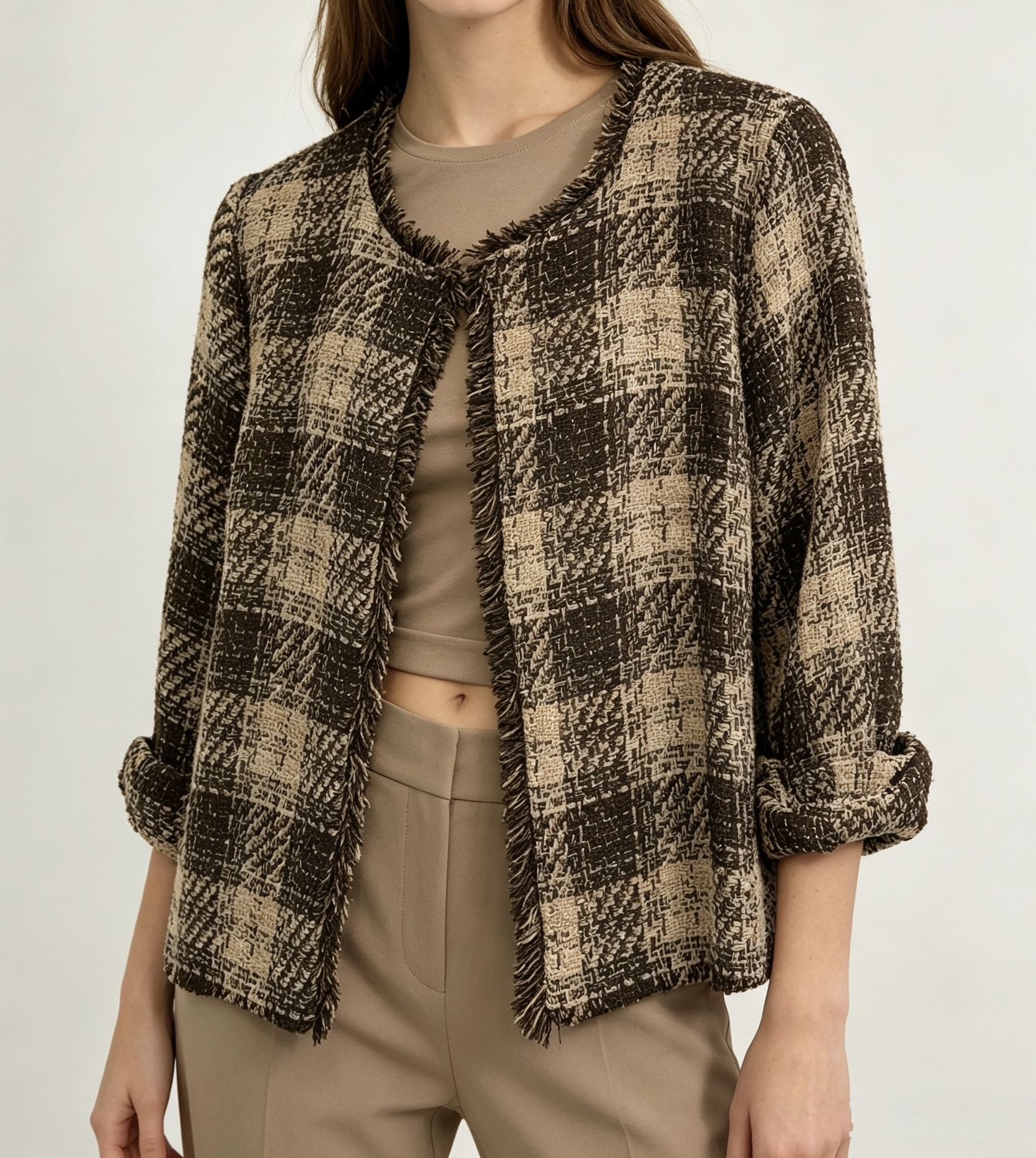 Straight Tweed Jacket