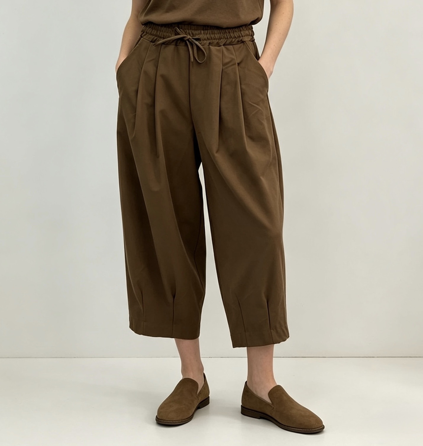 Wide Culotte Trousers 7/8