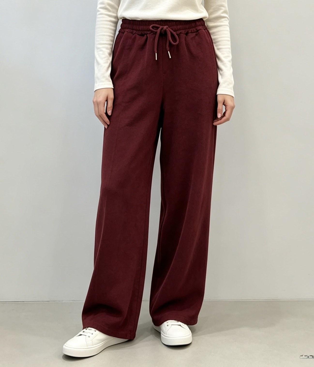Light-Stretch Straight Trousers