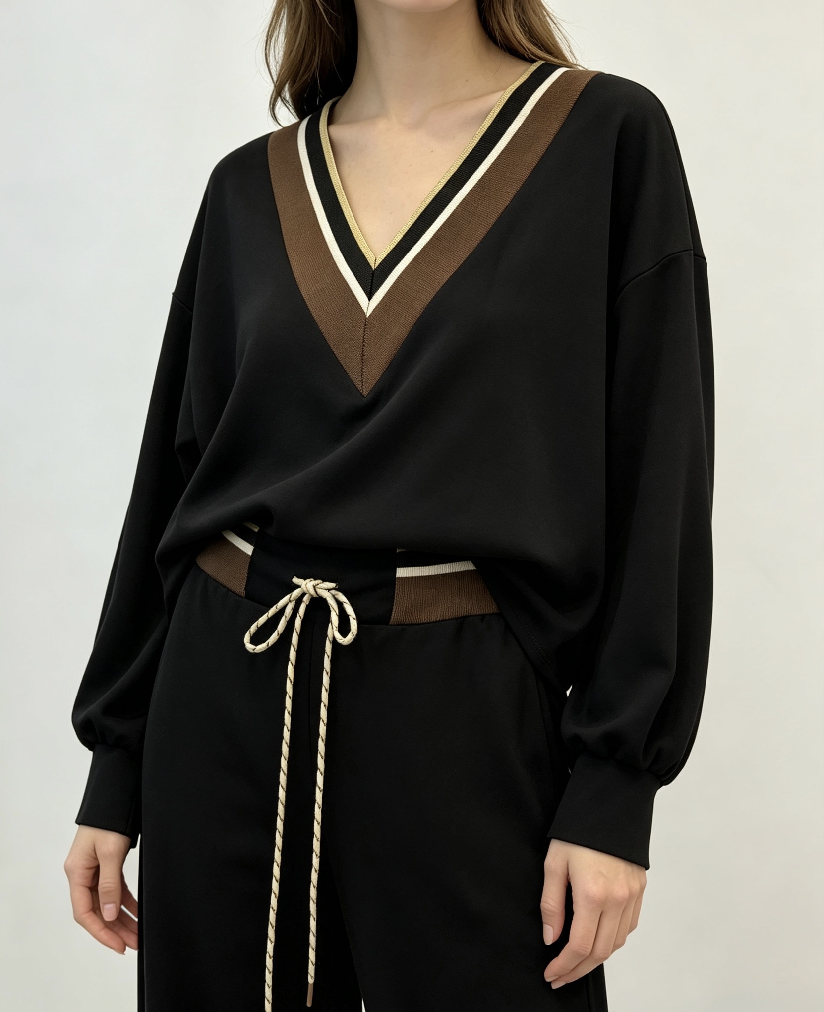 Relaxed V‑Neck Blouse