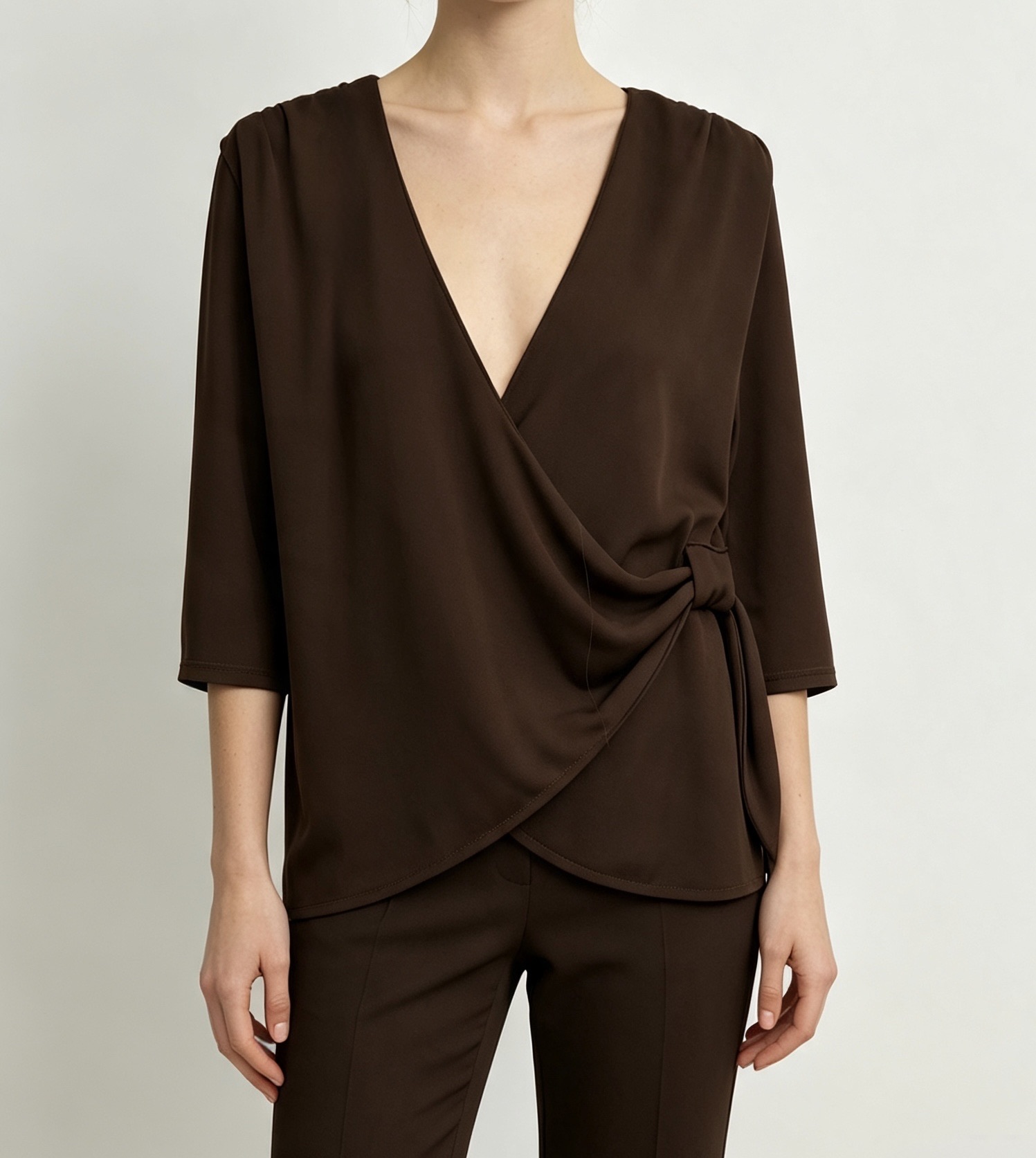 Wrap Blouse — Hip Length