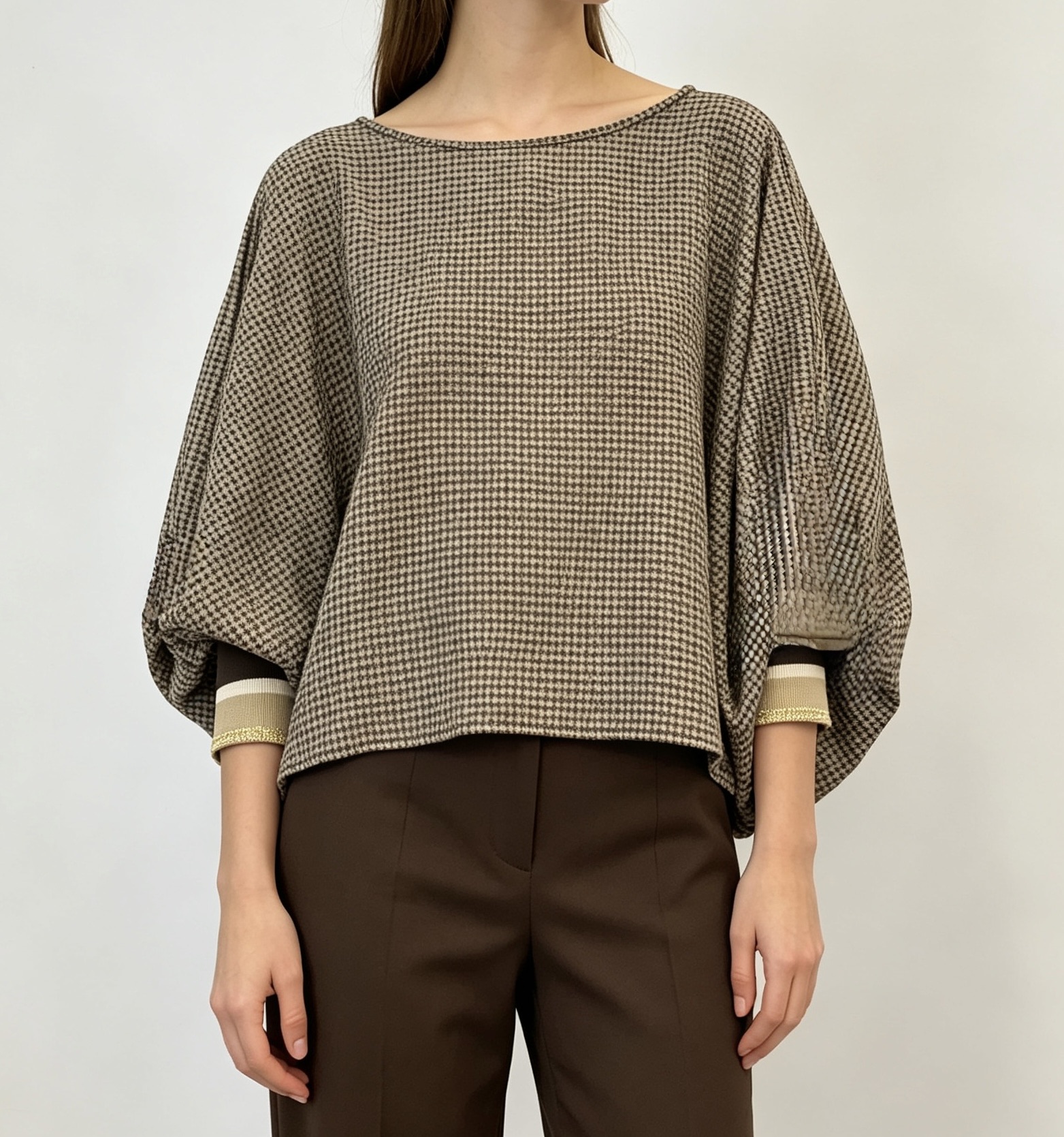 Oversized Boat-Neck Blouse