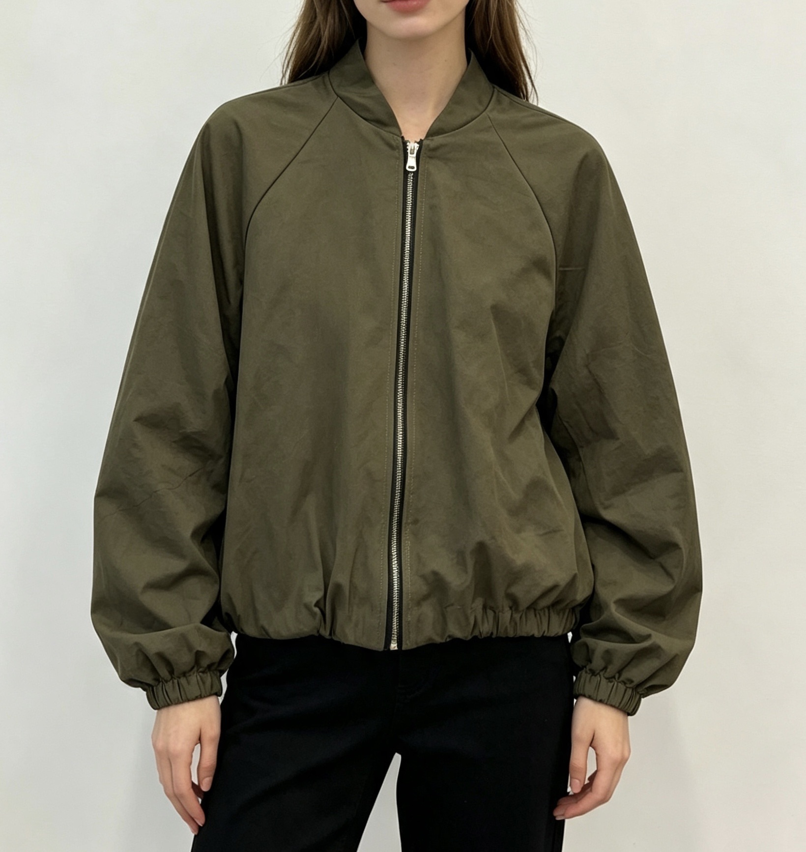 Stand-Collar Bomber Jacket