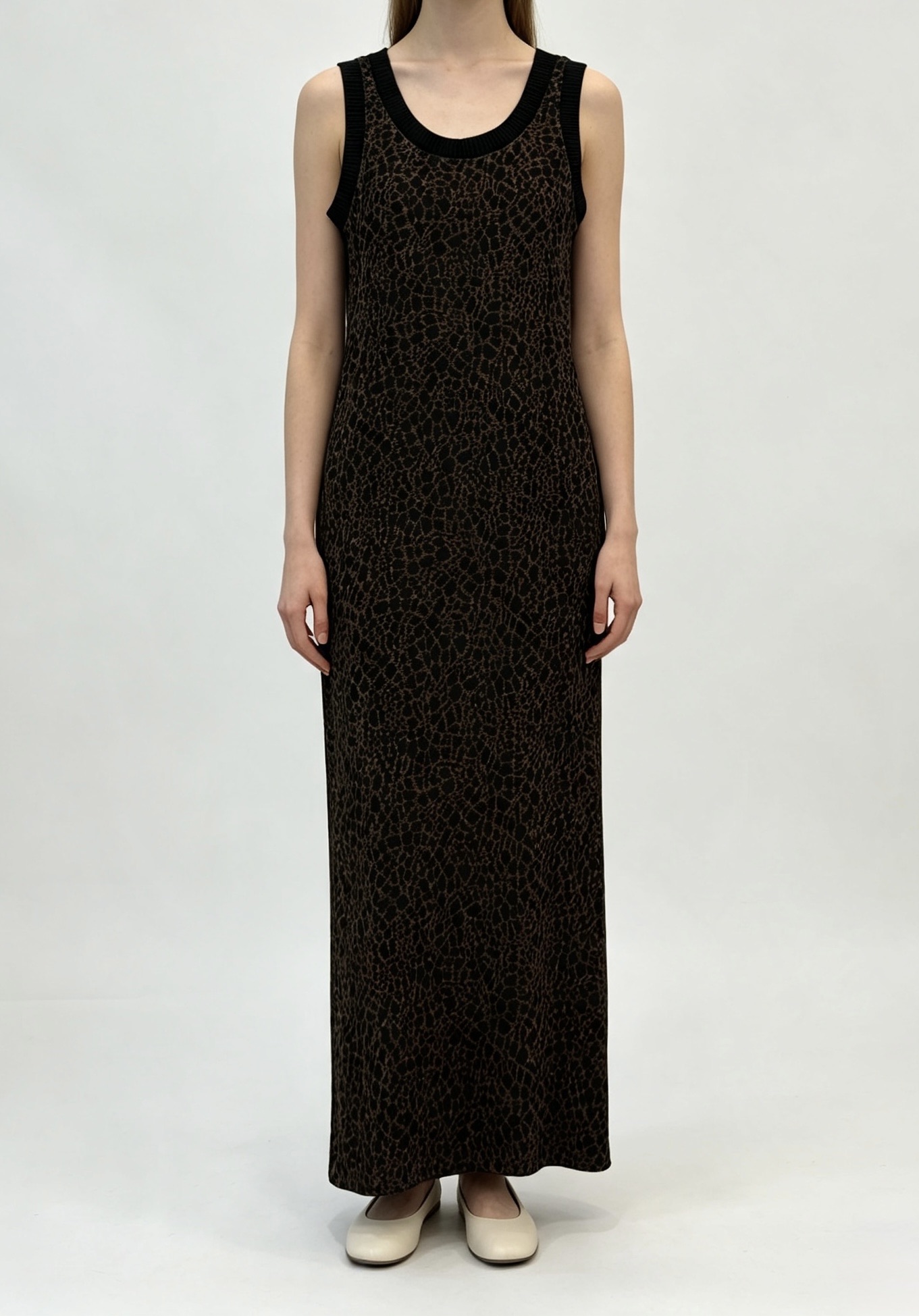 Sleeveless Maxi Straight Dress