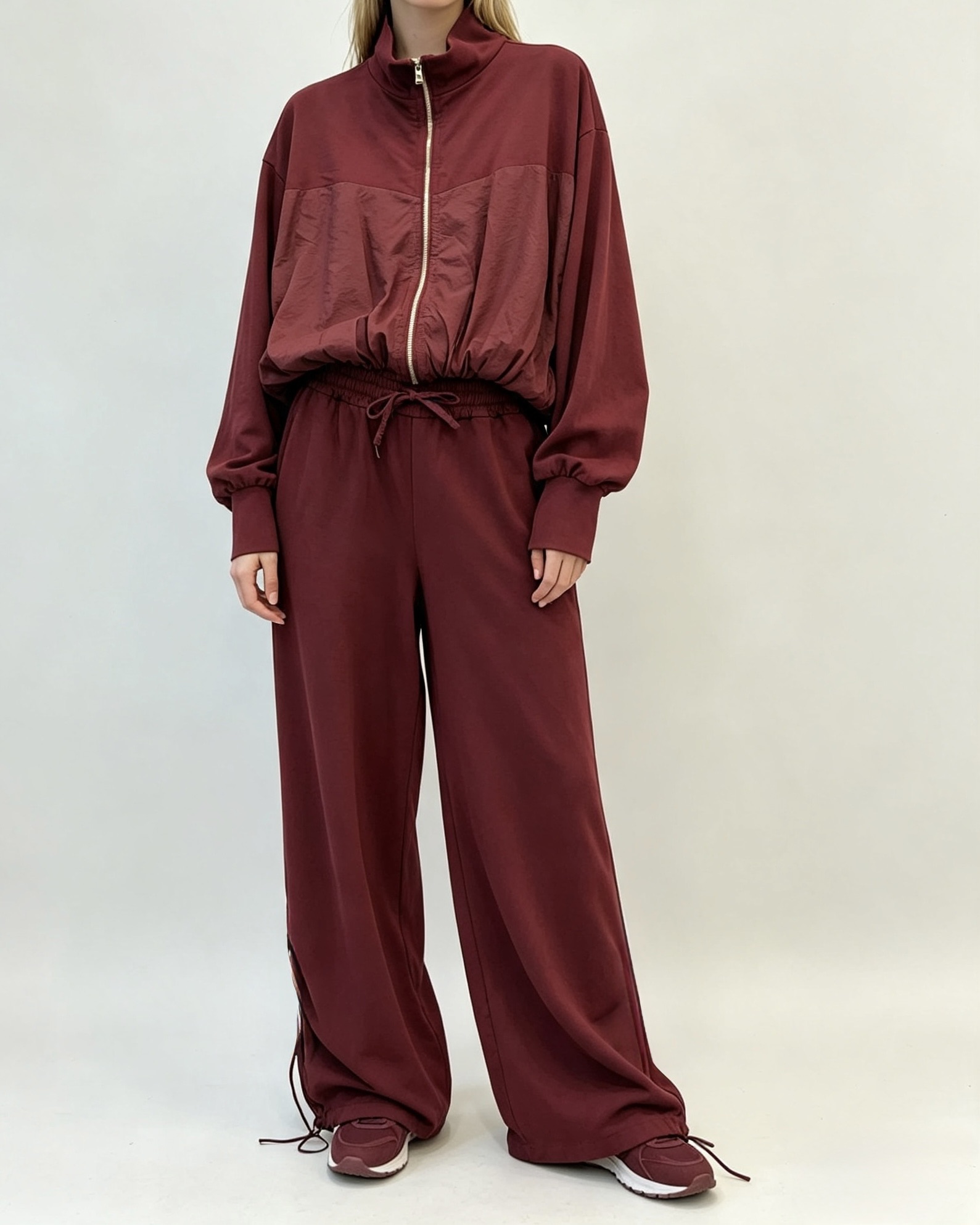 Wide‑Leg Drawstring Trousers