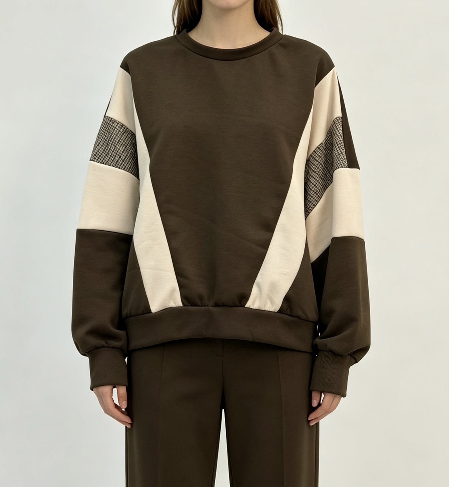 Oversized Check Sweatshirt