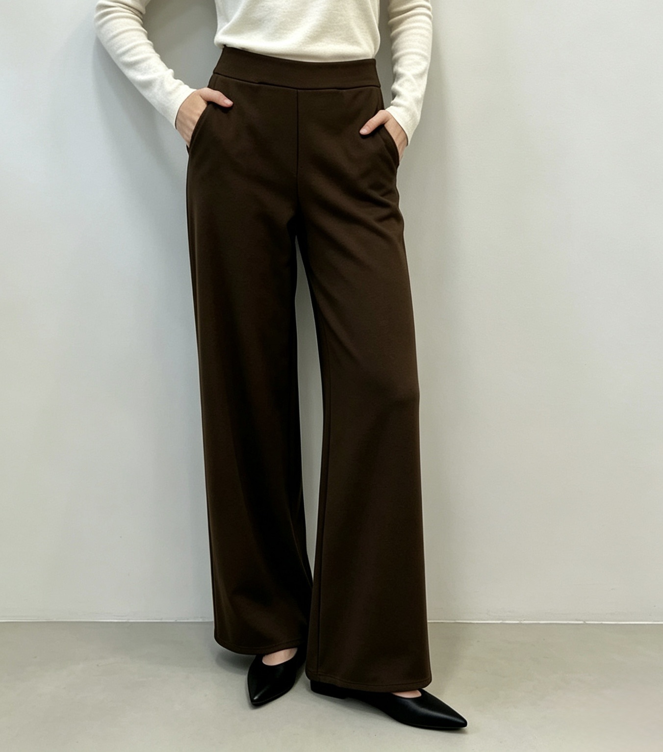 Wide-Leg Trousers with Elastic Waist
