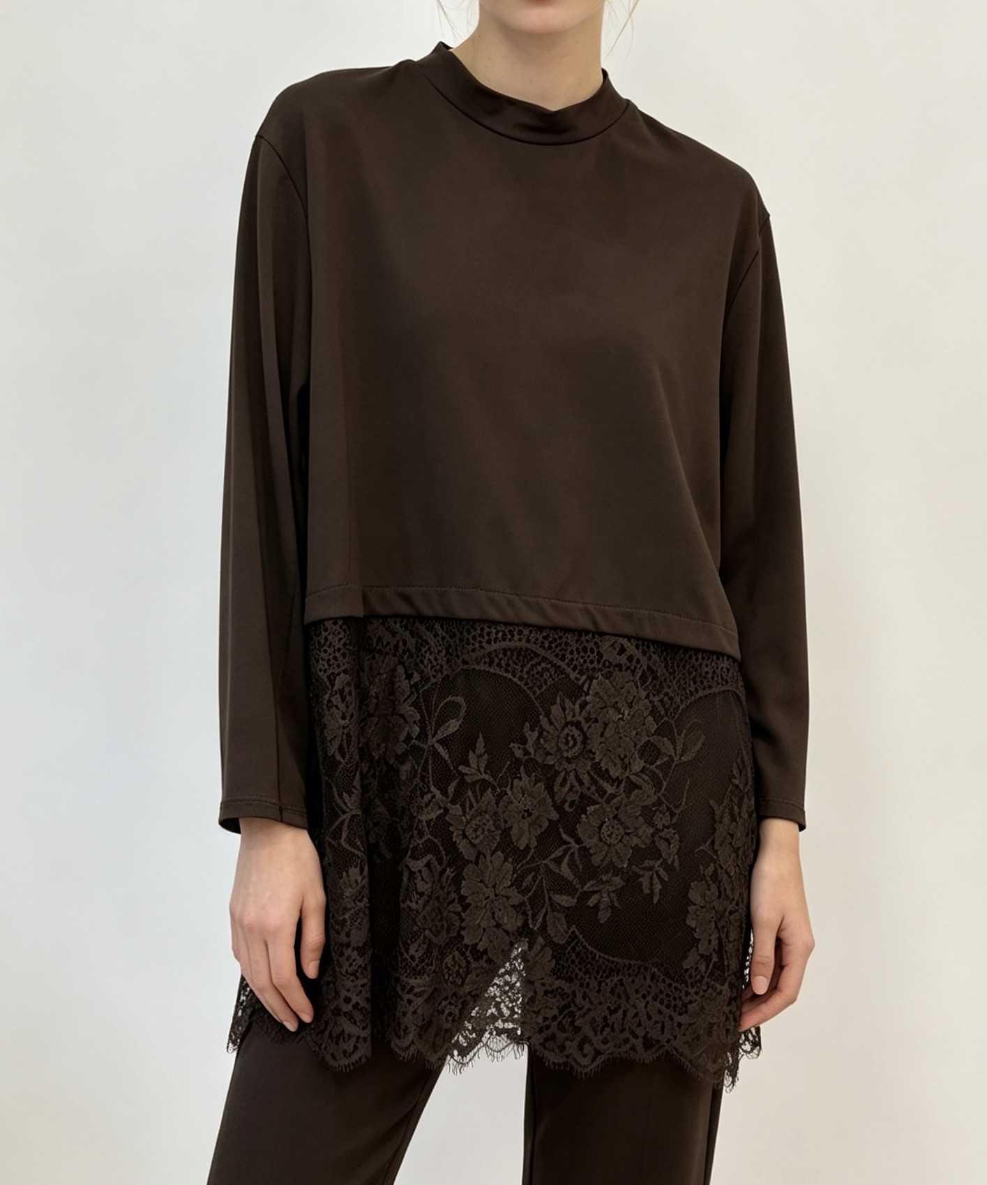 Tunic Top with Funnel Neck