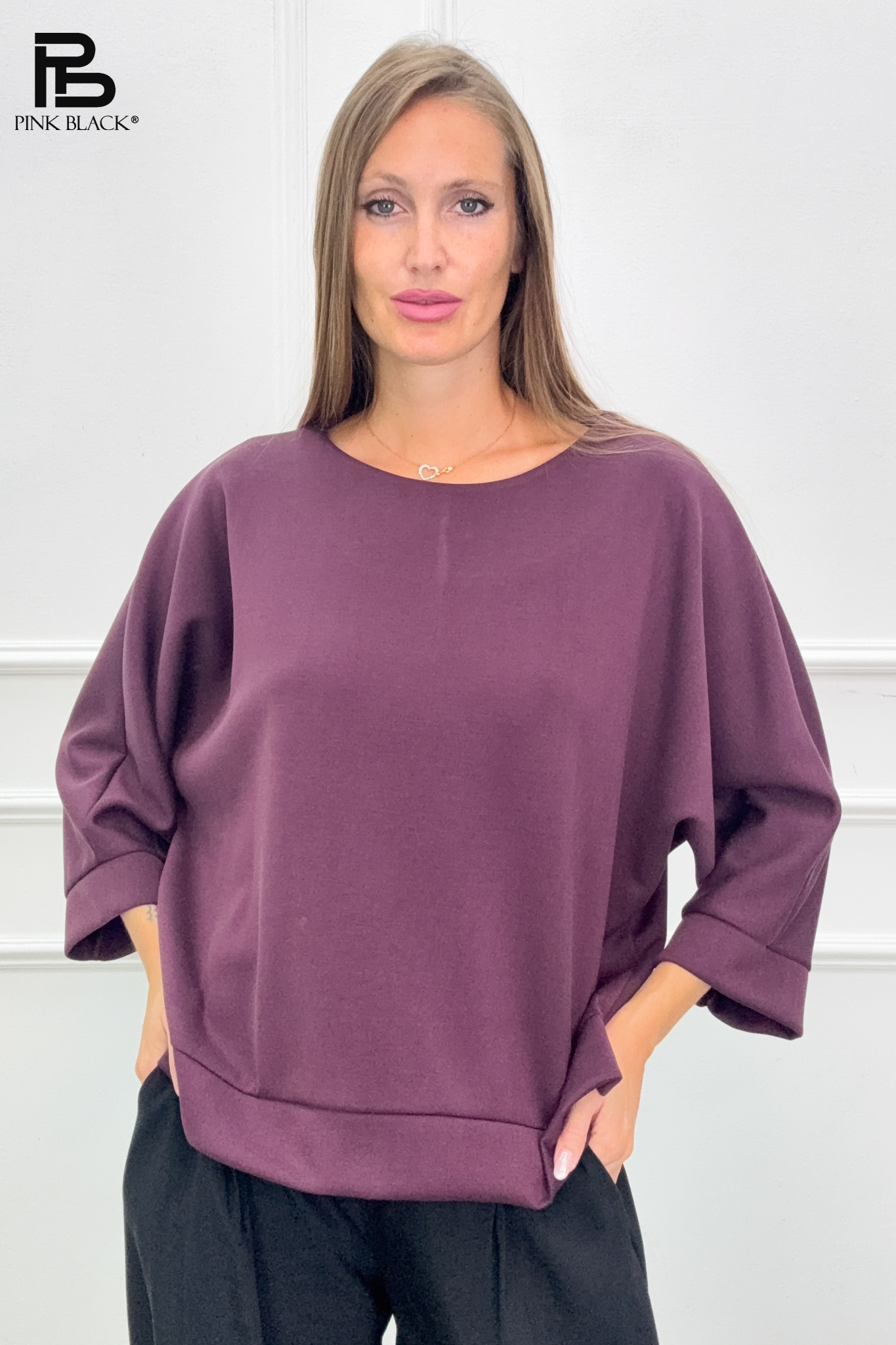 Relaxed Boat-Neck Top