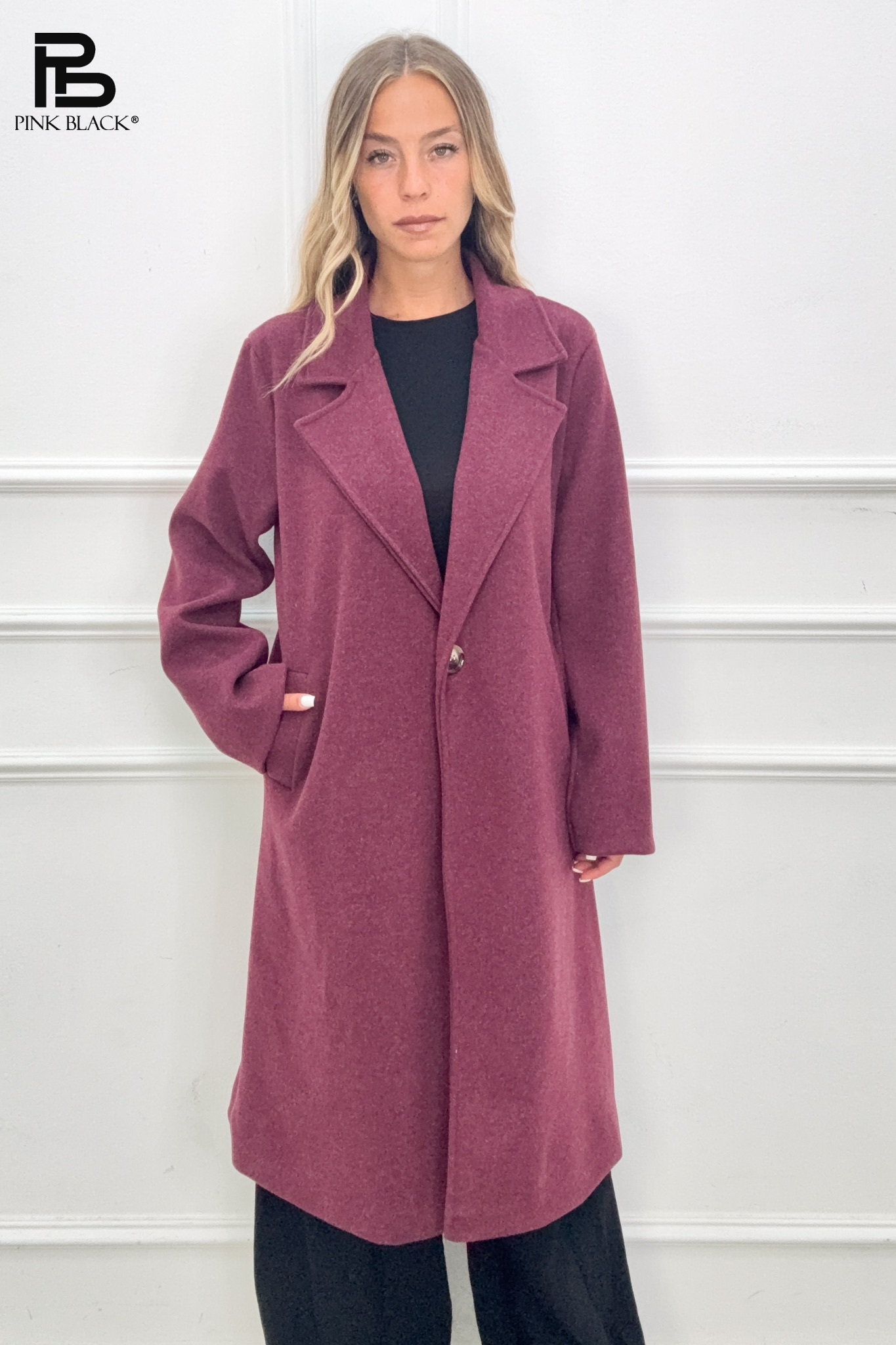 Knee-Length Straight Coat