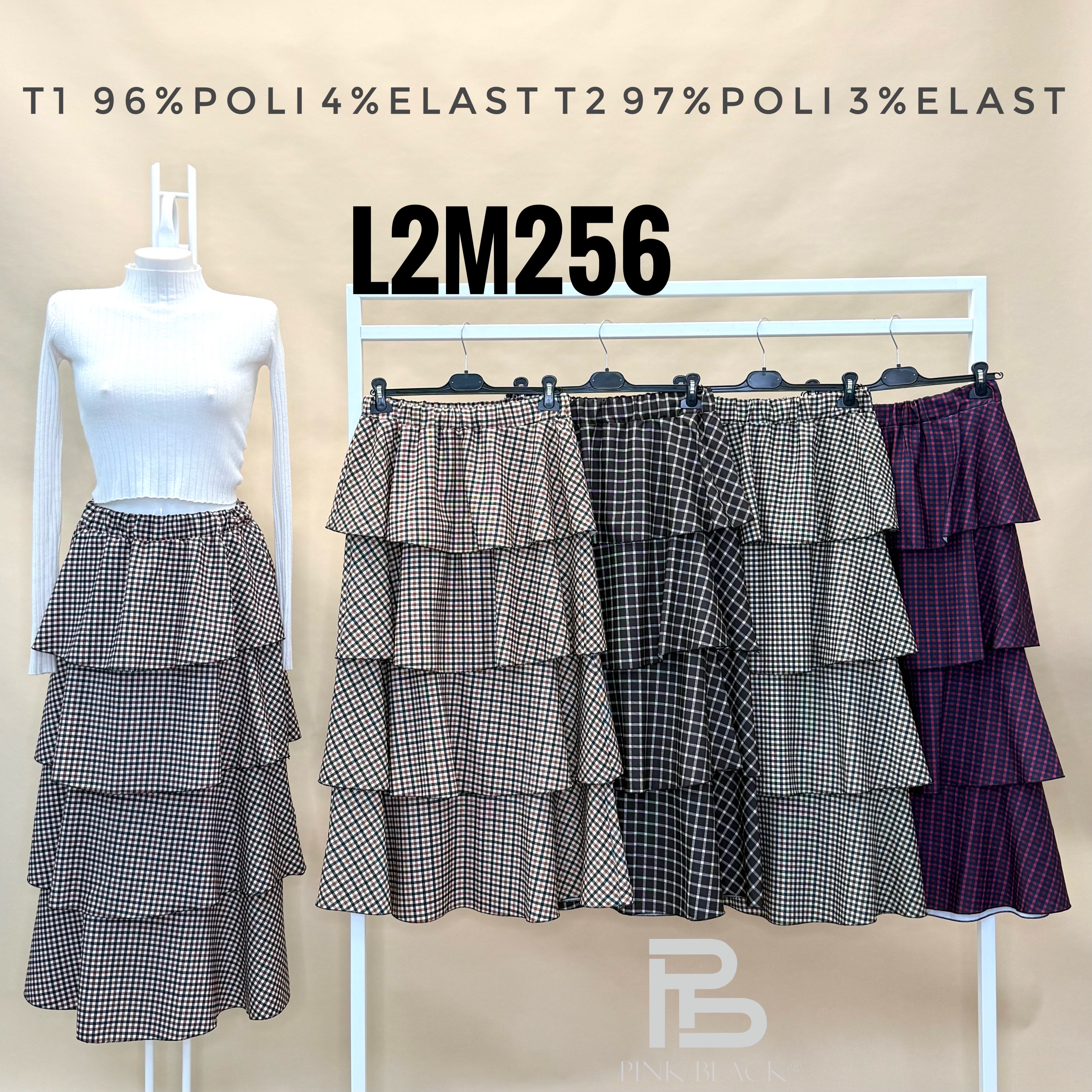 Flared Midi Skirt with Tiered Ruffle