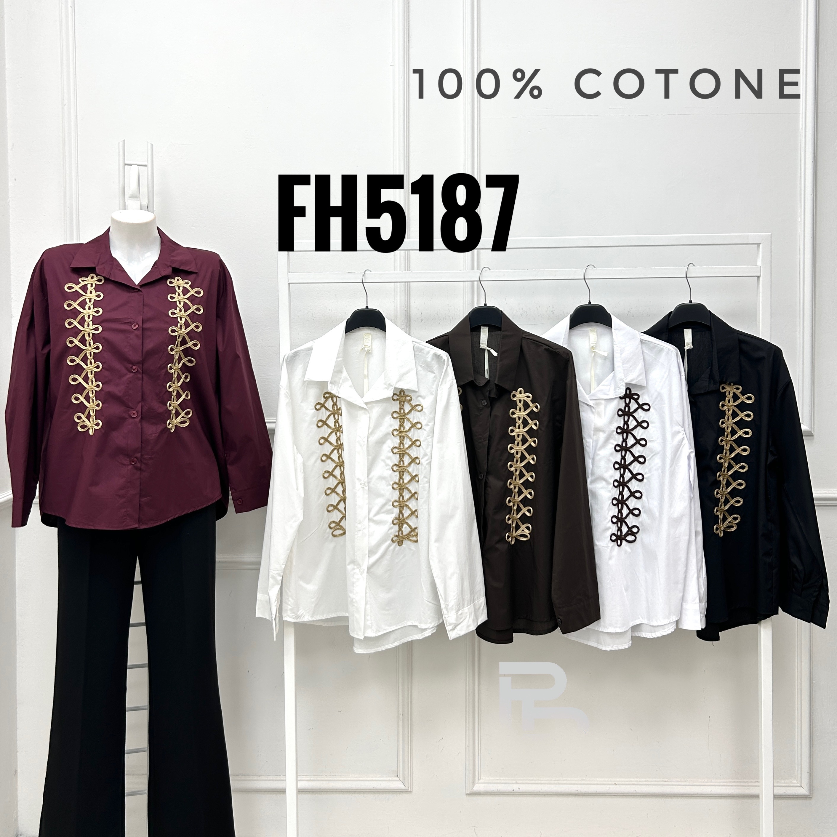 Regular Shirt with Embroidery