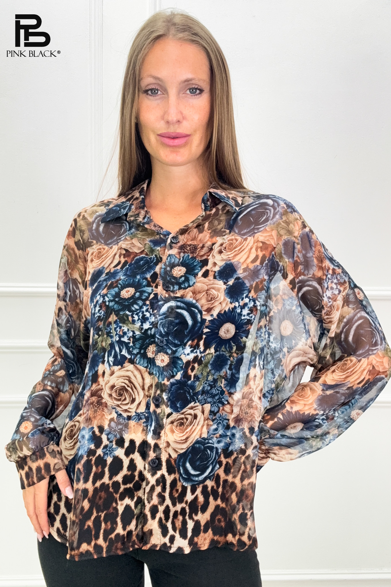 Relaxed Longline Shirt with Collar