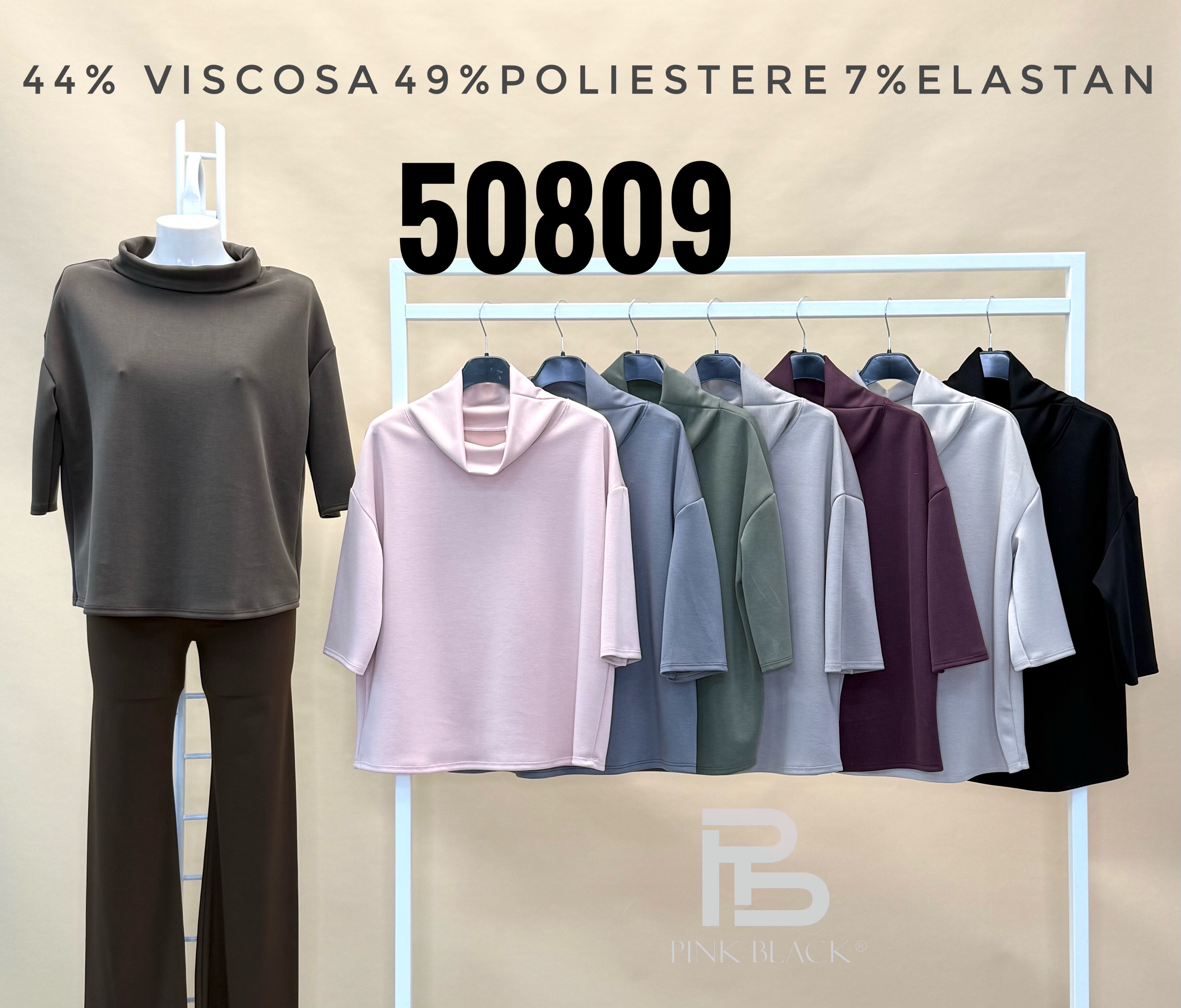 Relaxed-Fit Waterneck Blouse