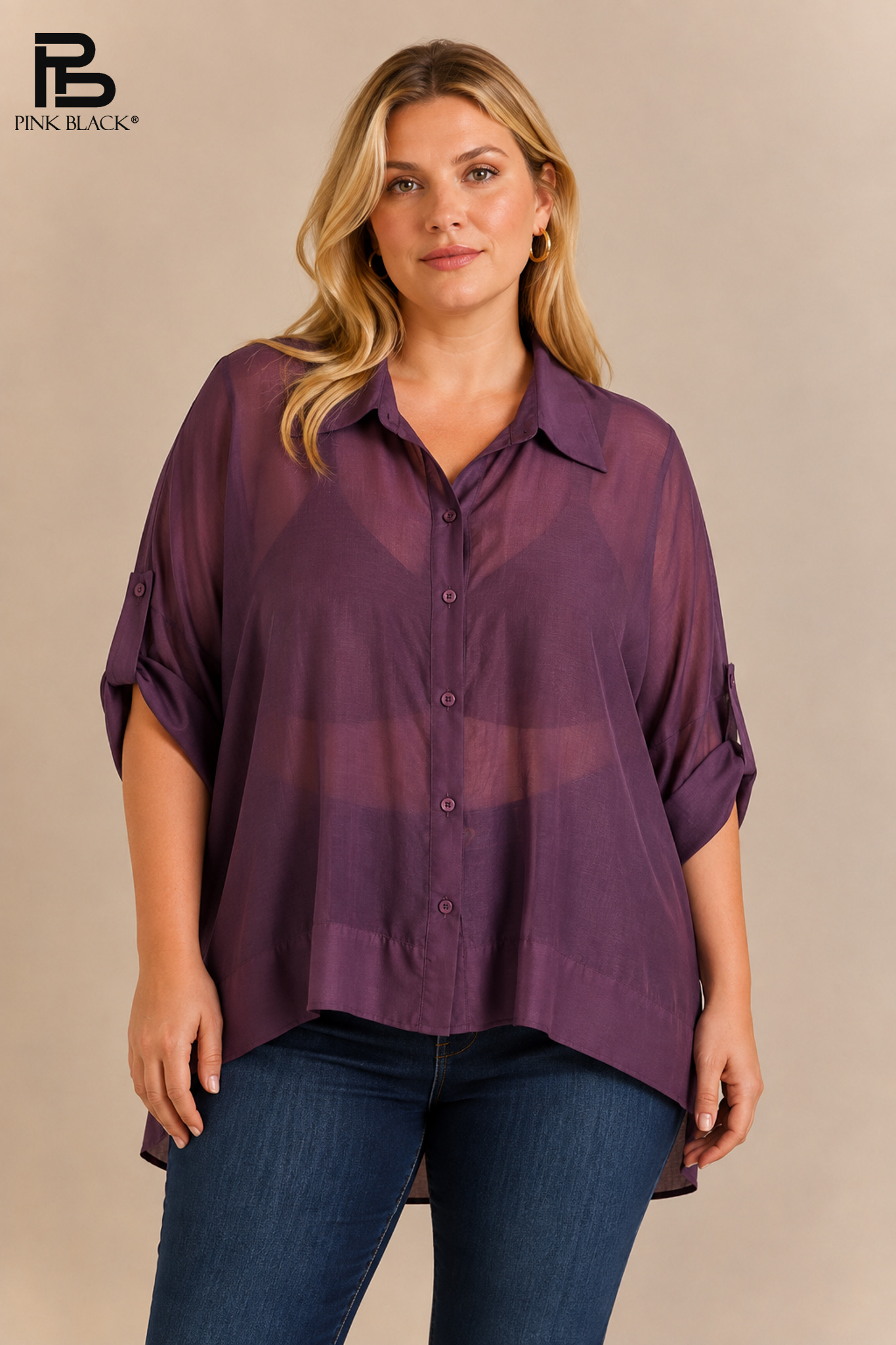 Oversized Shirt with Collar