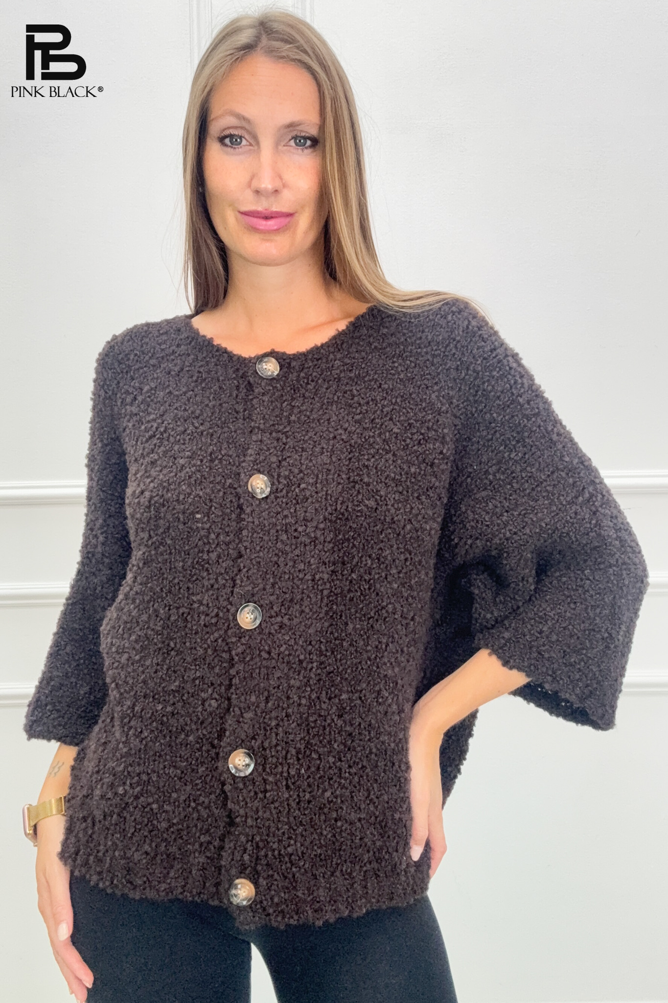 Relaxed Button-Front Cardigan