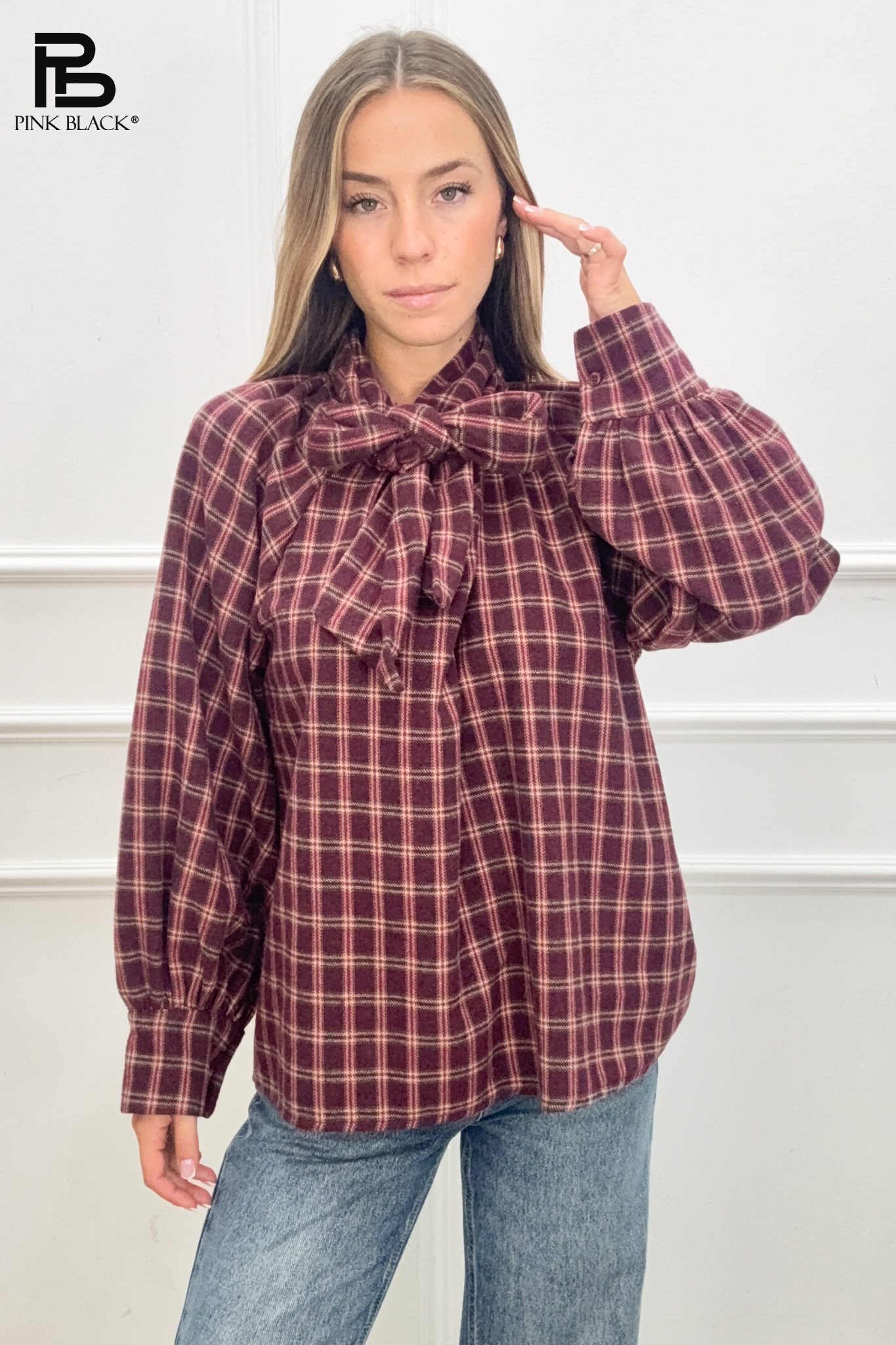 Relaxed Checked Blouse