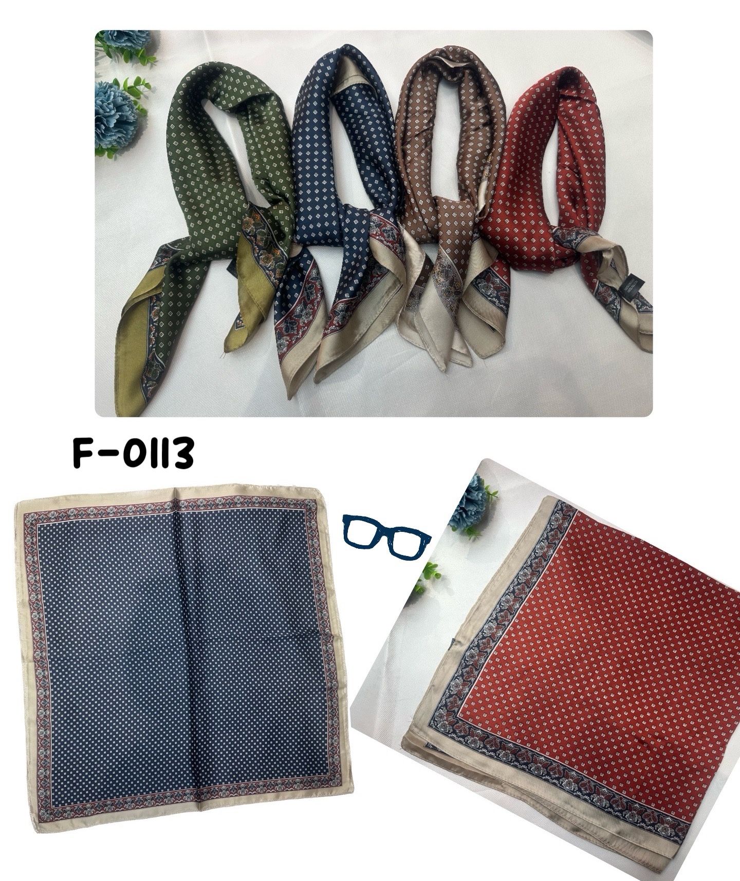 Classic Scarf with Micro Pattern