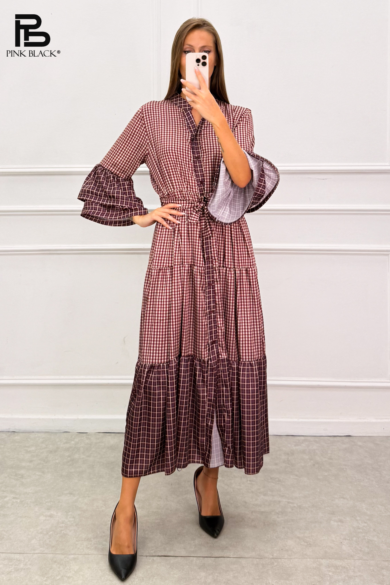 A-line Dress with Decorative Ruffle