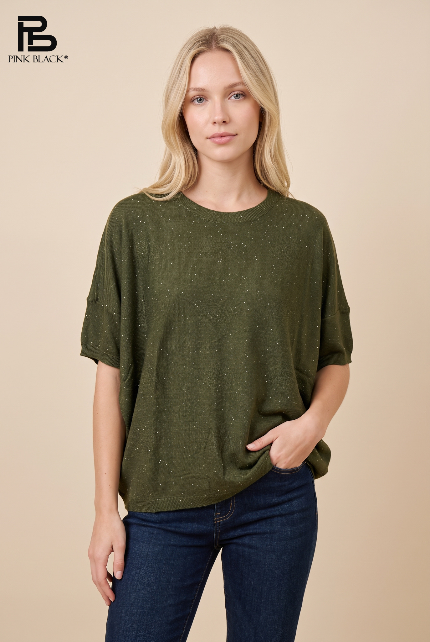 Oversize Short-Sleeve Sweater